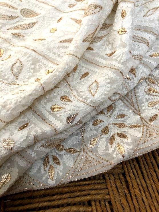 Chikankari Kurta with Gota Work on Georgette: A Timeless Elegance