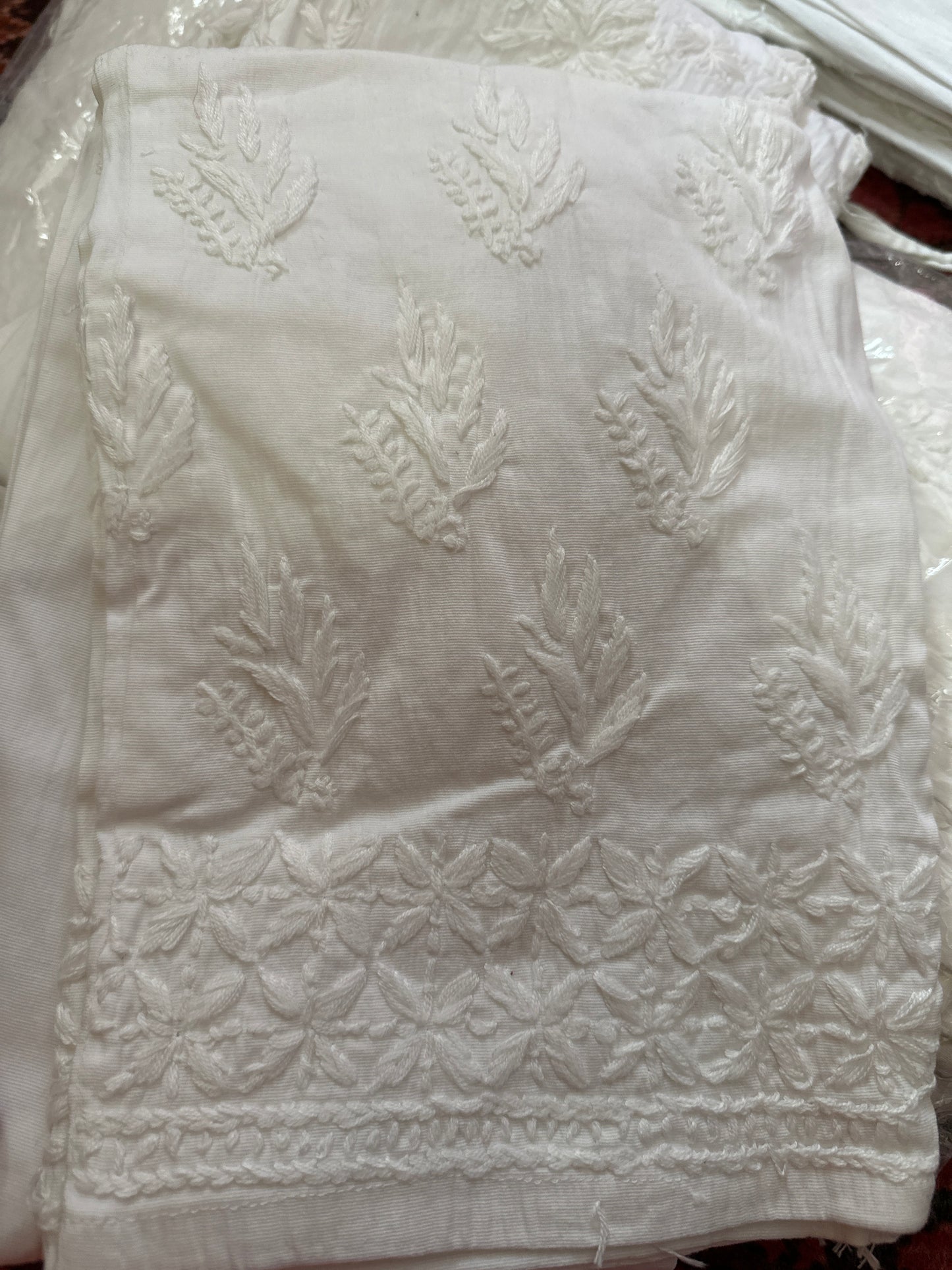 Chikankari Stretchable Plus Size Pants