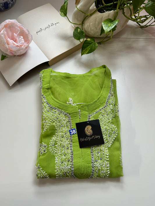 Kajol Green - Georgette Stone Kurta