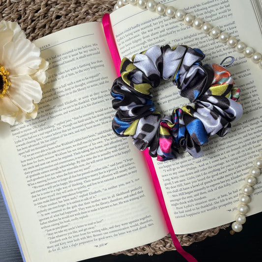 Celebrate! Dark Satin Scrunchie