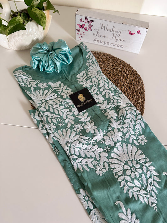 Jade Green - Modal Straight Long Kurta