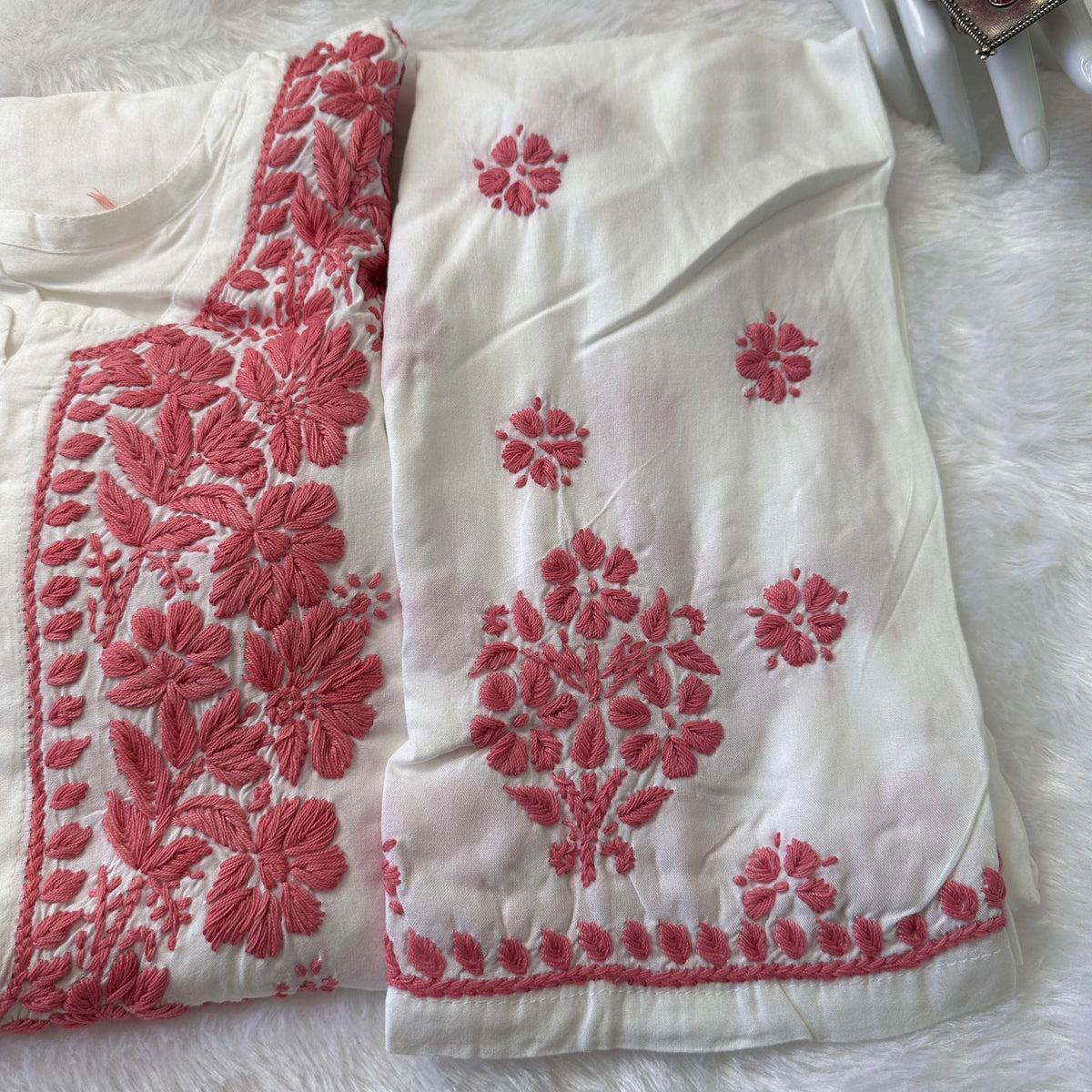 Pink Chikankari Modal 2-Piece Set – The Hijab Fairy (6 of 9)
