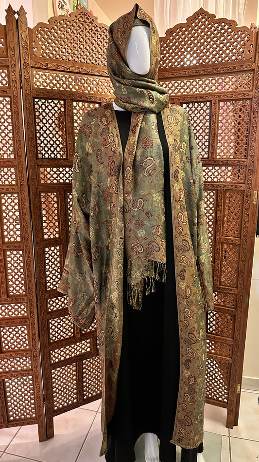 Pashmina Abaya - Green 1