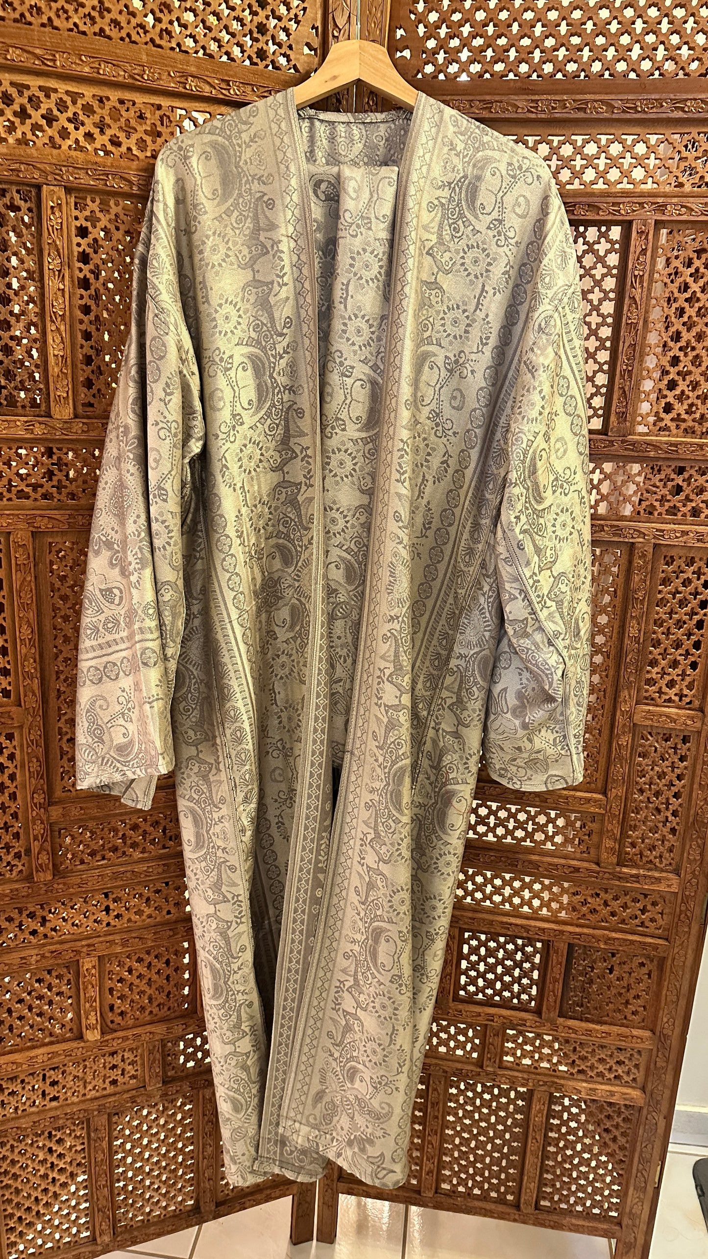 Pashmina Abaya - Silver