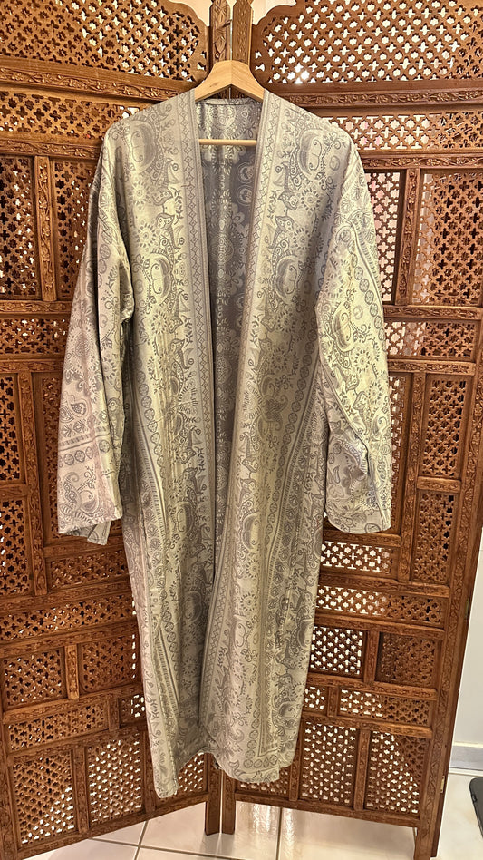 Pashmina Abaya - Silver
