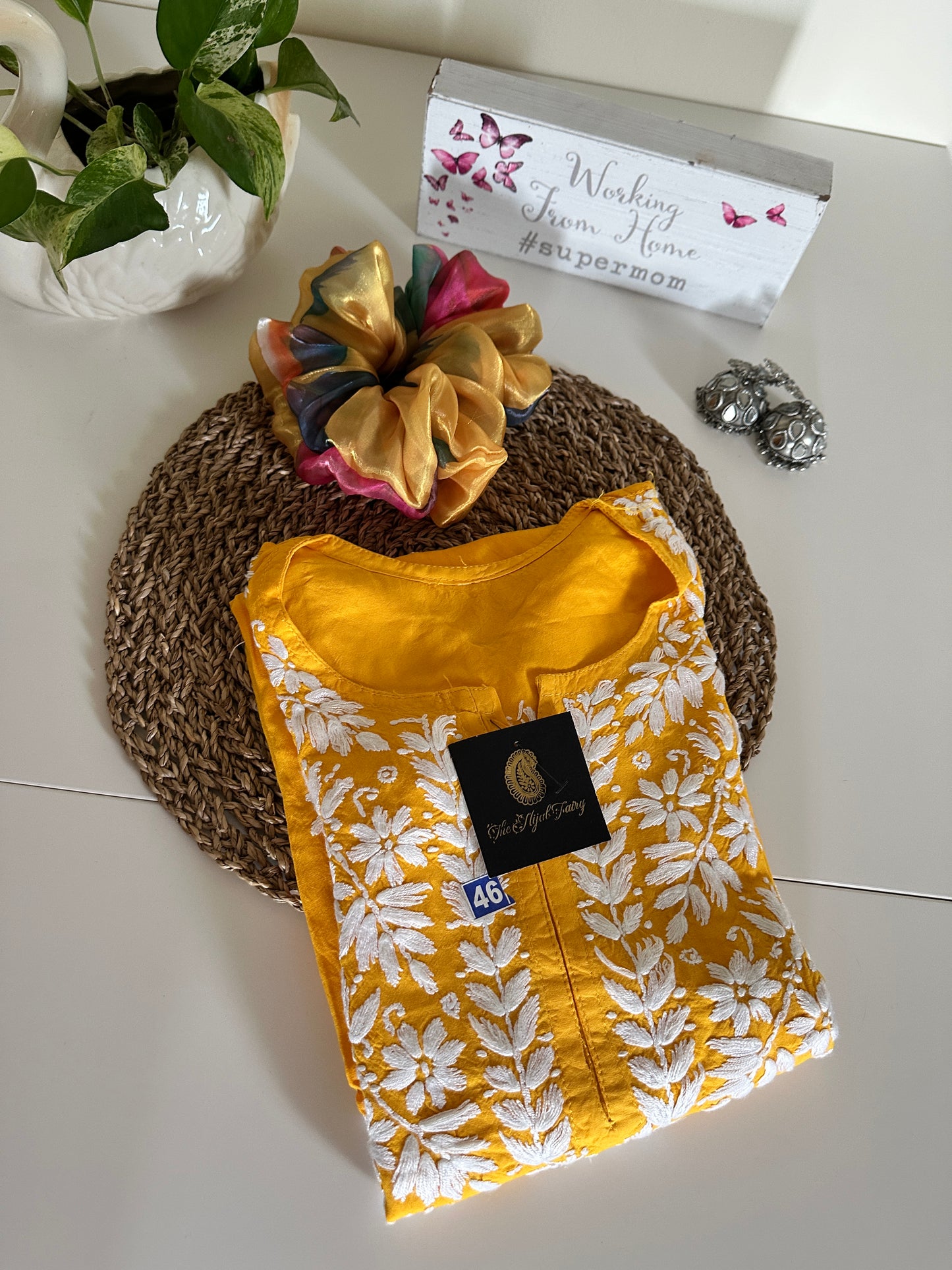Mango Yellow - Modal Straight Long Kurta