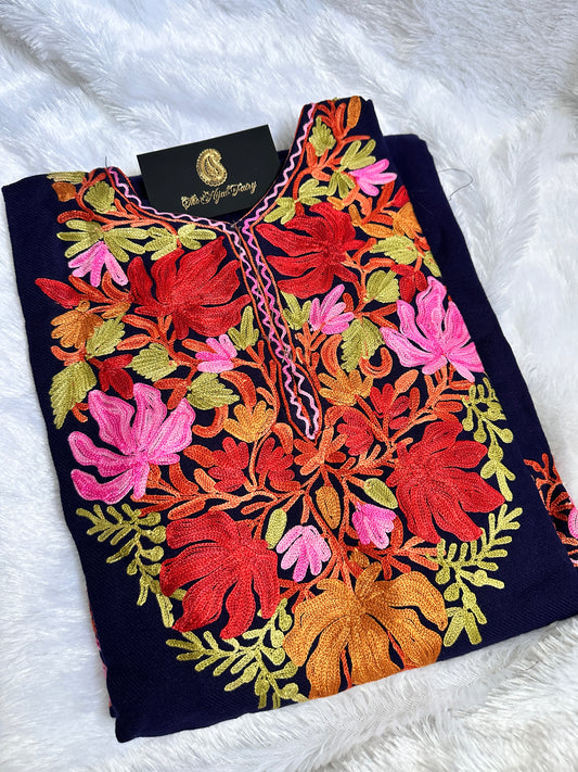 Pashmina Pheran - Navy Blue 7