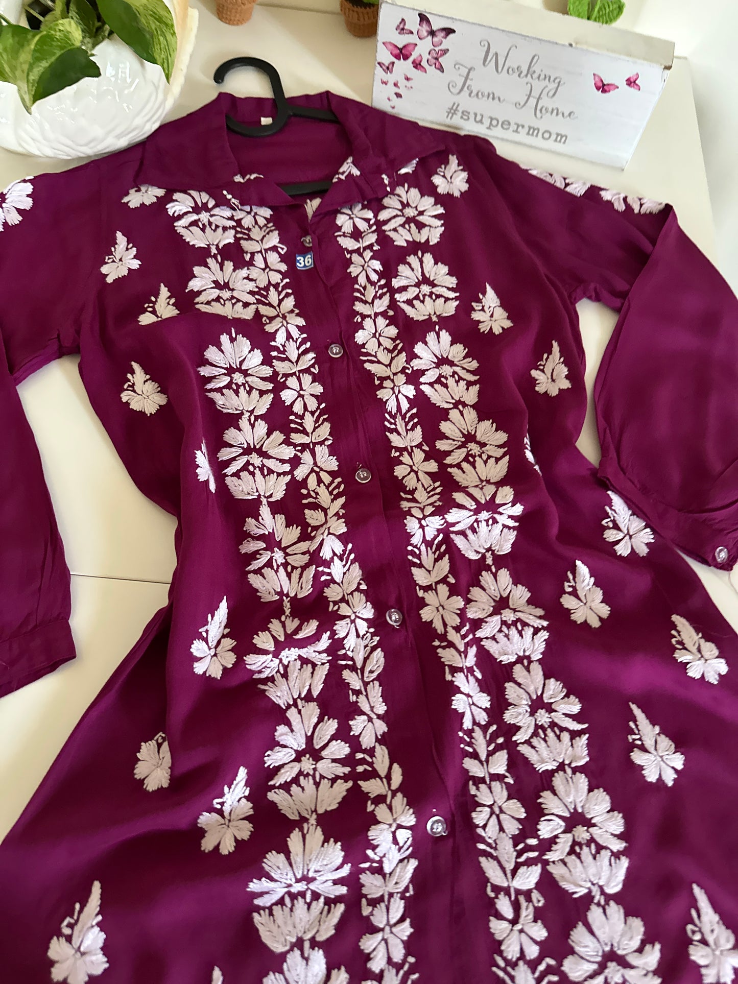 Wine - Modal Madhuri Short Shirt