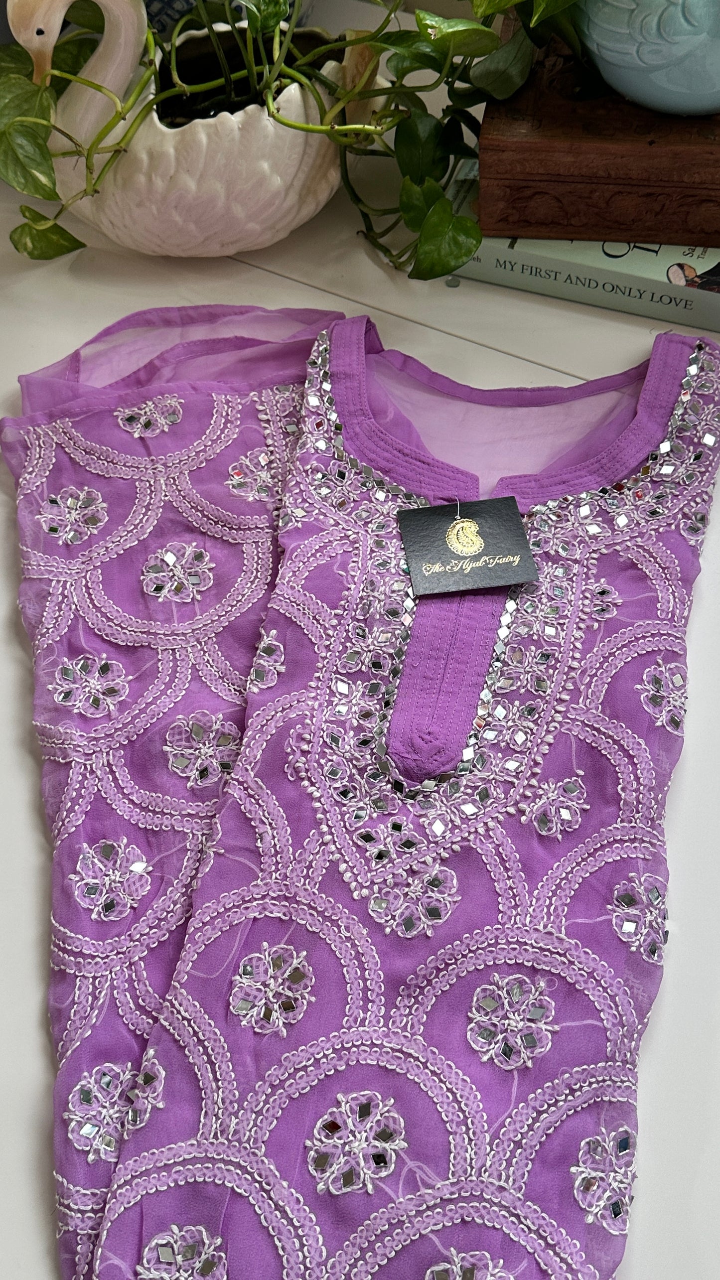 Lilac - Georgette Mirror Kurta