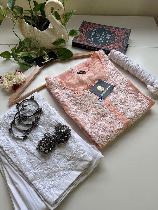 Peach - Modal Straight Kurta