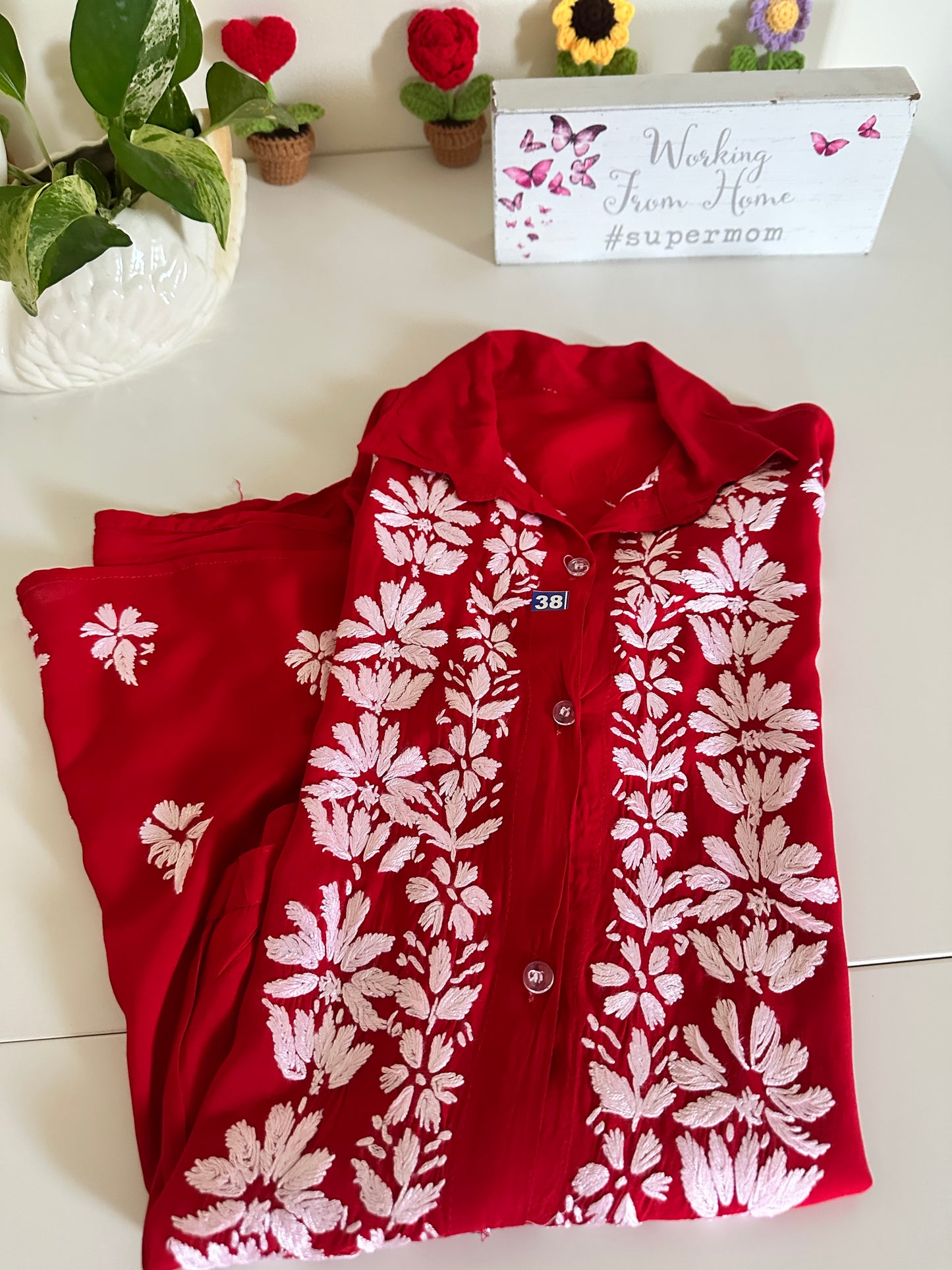 Red - Modal Madhuri Short Shirt