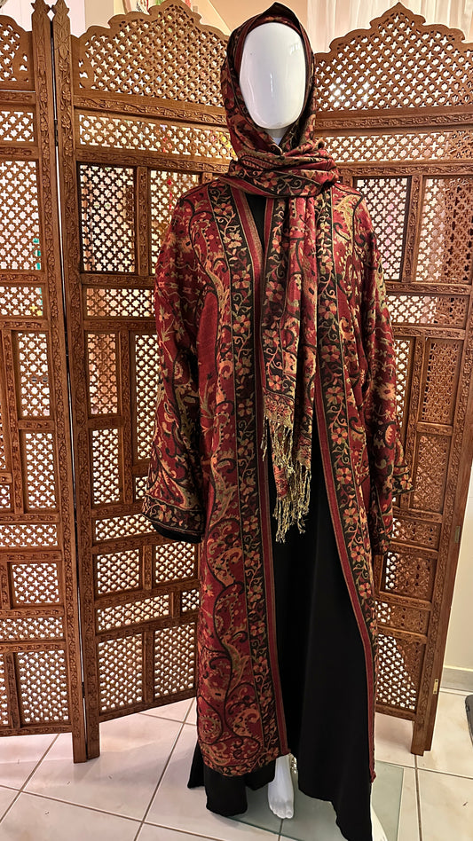 Pashmina Abaya - Maroon 1