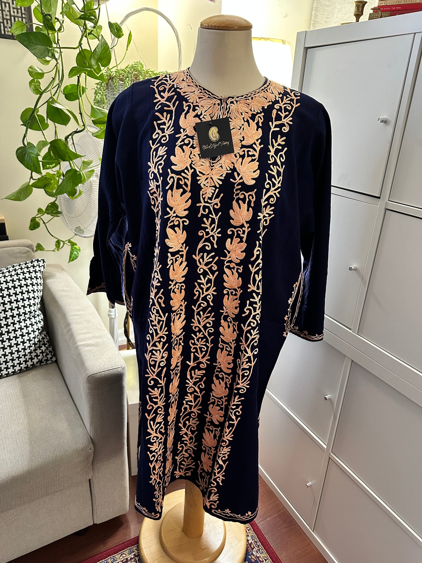 Pashmina Pheran - Navy Blue 9