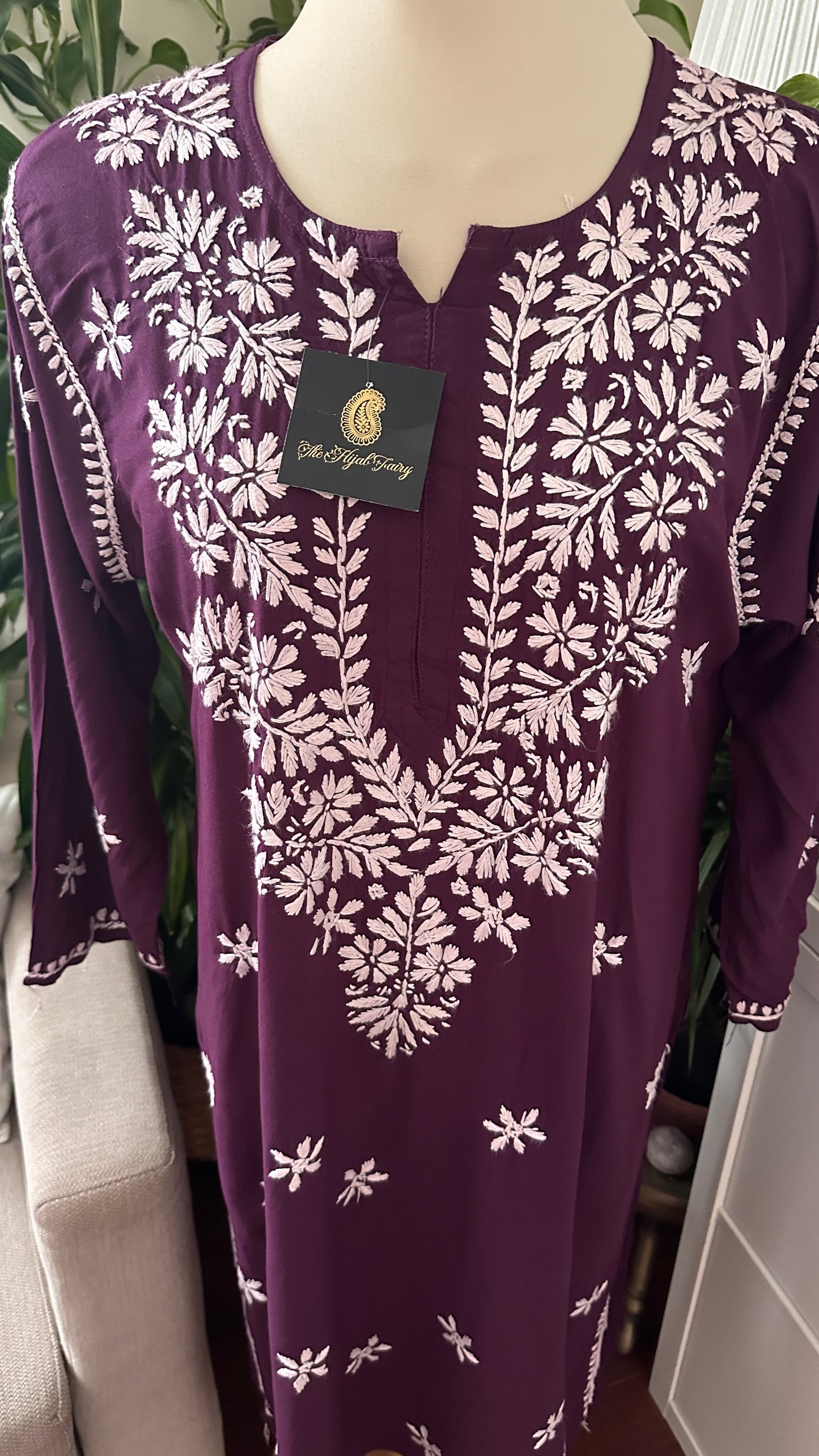 Dark Wine - Modal Straight Kurta