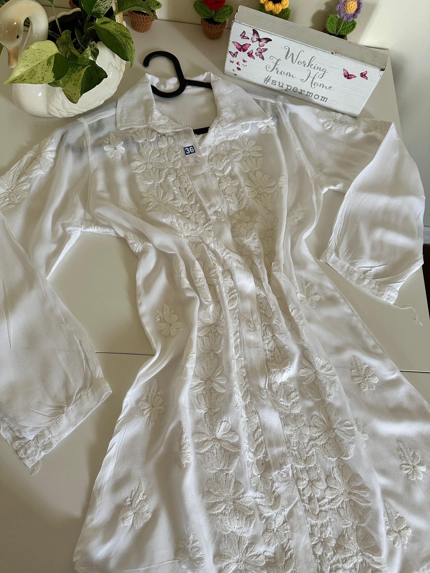 White - Modal Madhuri Short Shirt