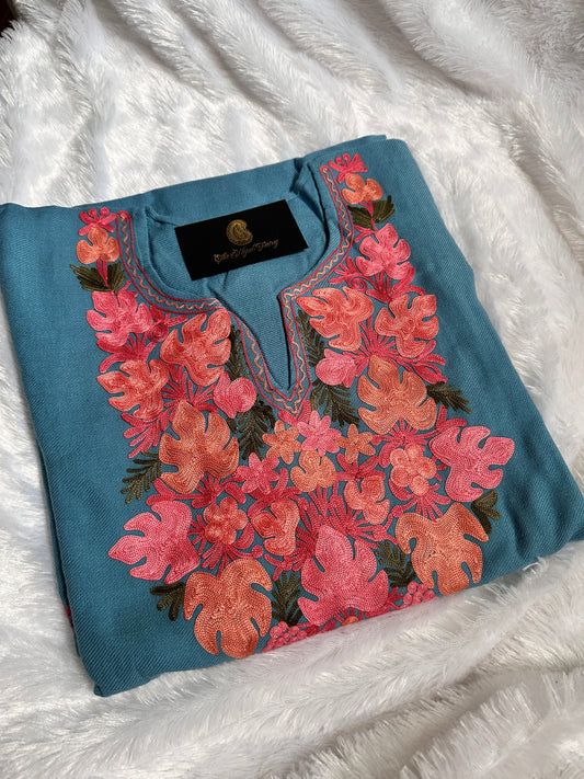 Pashmina Pheran - Light blue 1