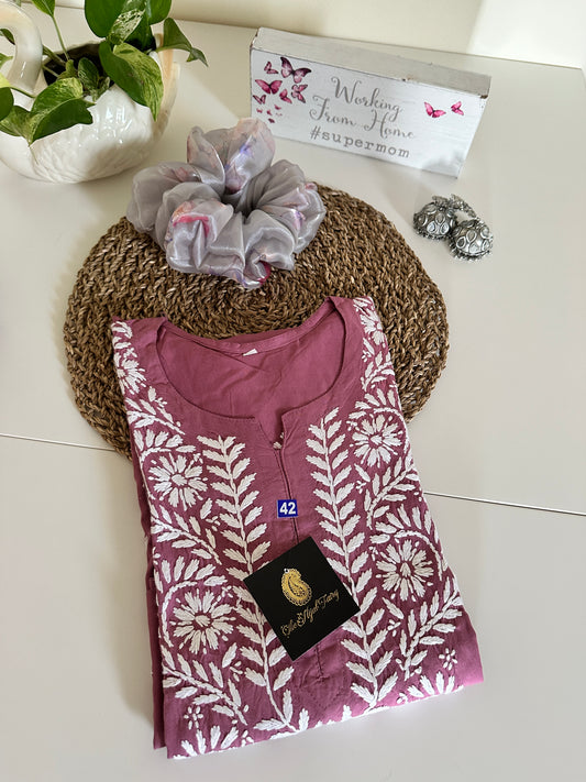 Mauve - Modal Straight Kurta