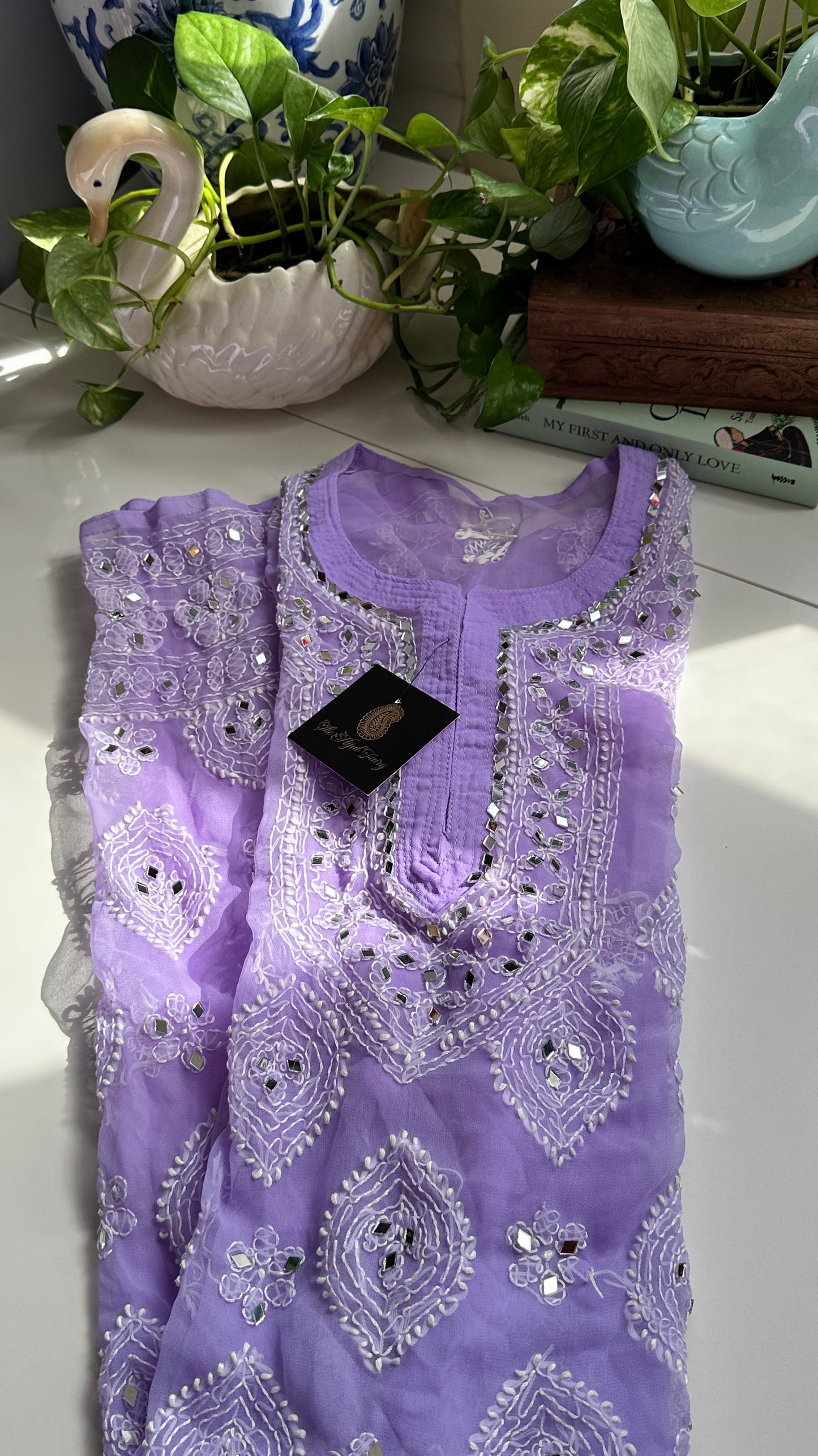 Lavender - Georgette Mirror Kurta