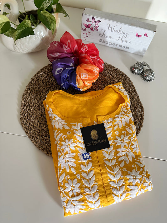 Mango Yellow - Modal Straight Long Kurta