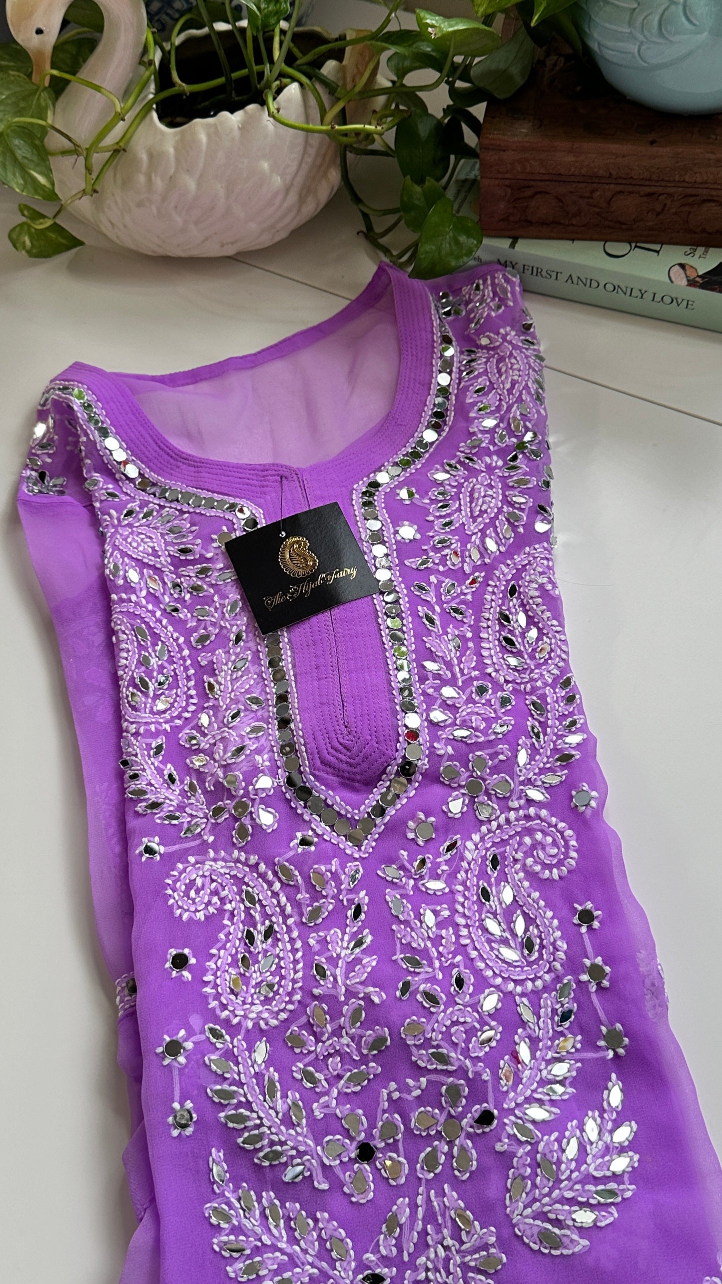 Lilac - Georgette Mirror Kurta