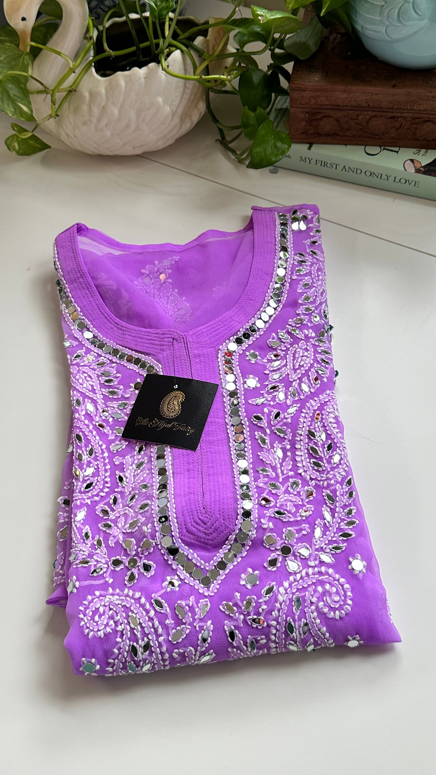 Lilac - Georgette Mirror Kurta