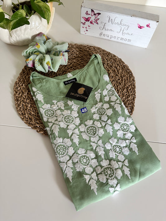 Pista Green - Modal Straight Kurta