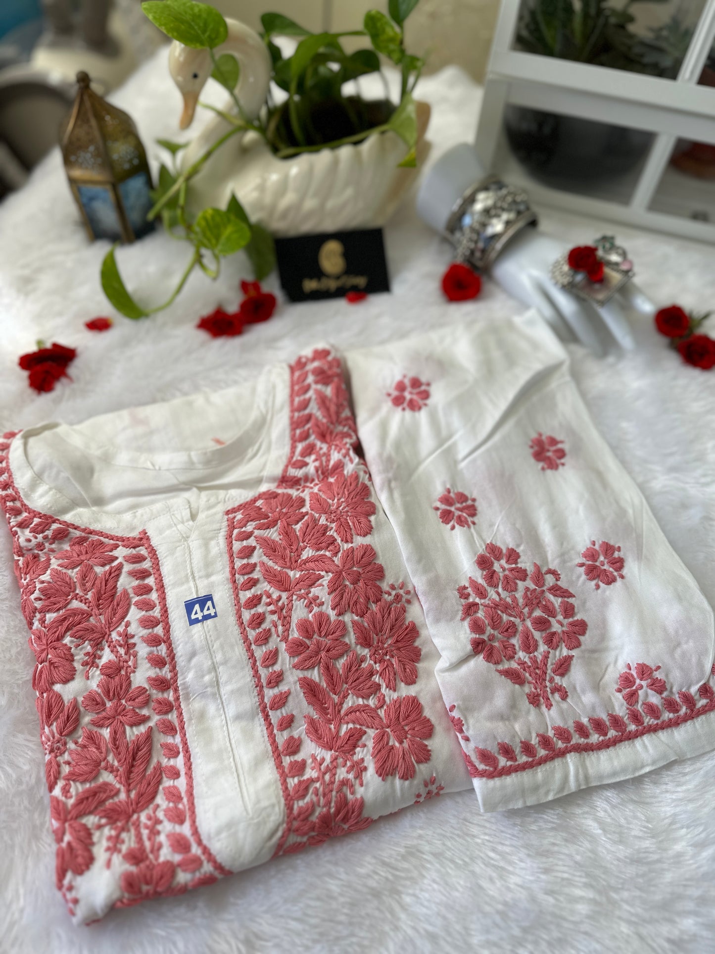 Pink Chikankari Modal 2-Piece Set – The Hijab Fairy (4 of 9)