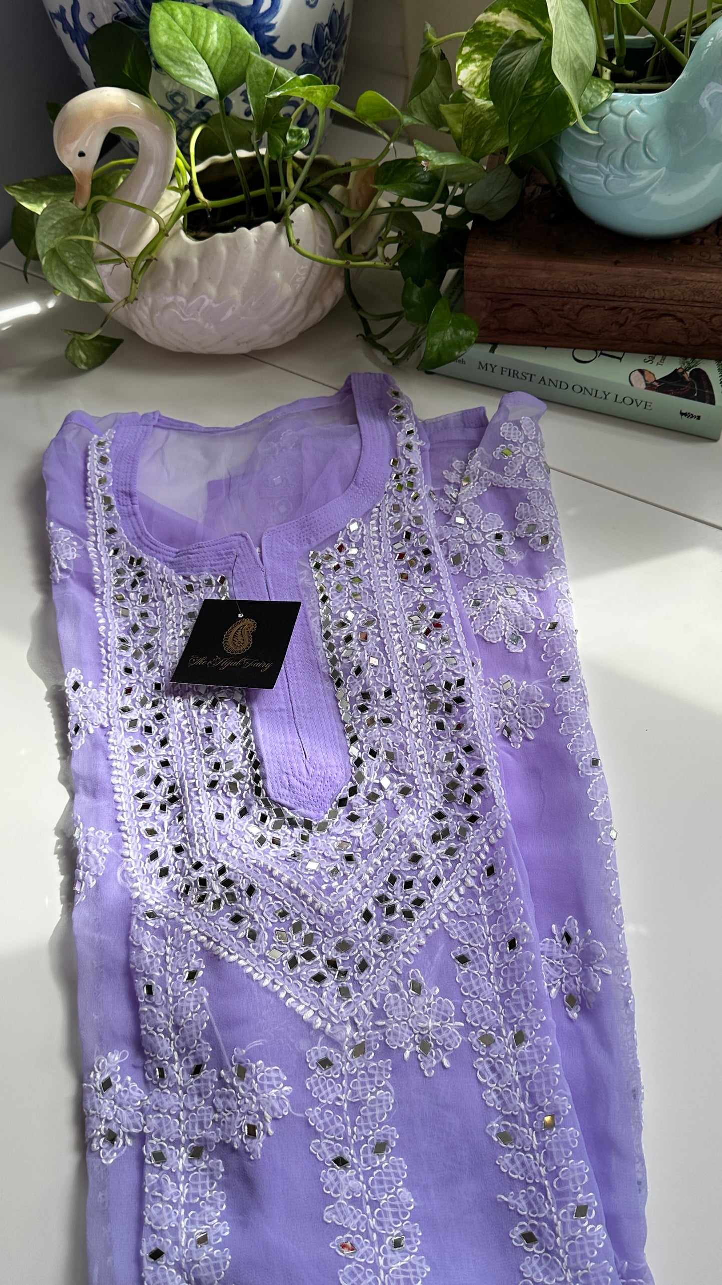 Lavender - Georgette Mirror Kurta