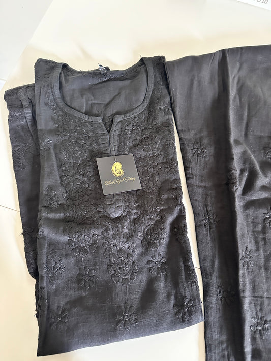 Black - Cotton Dhoti Co-ord Set