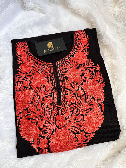 Pashmina Pheran - Black 3