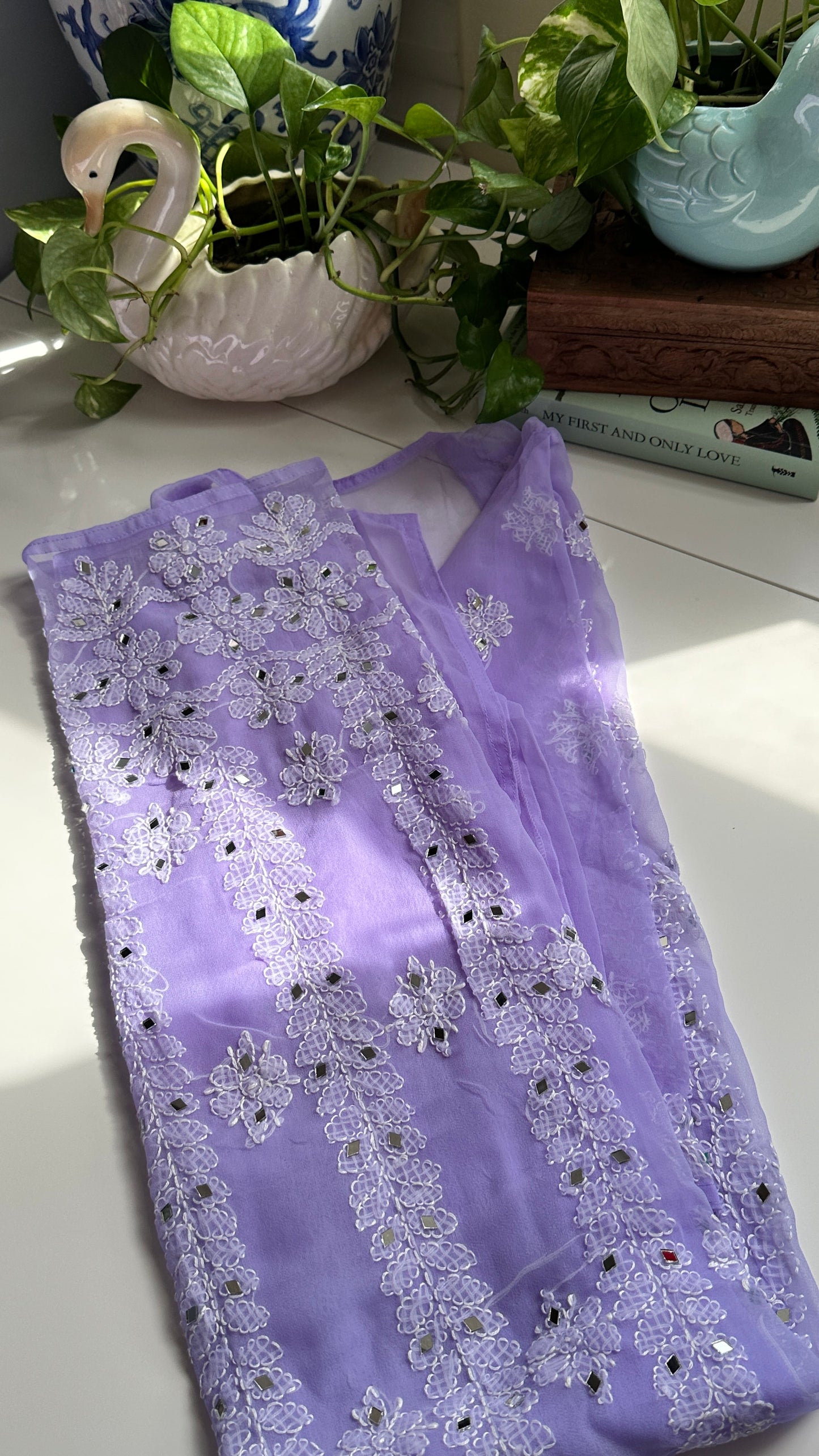 Lavender - Georgette Mirror Kurta