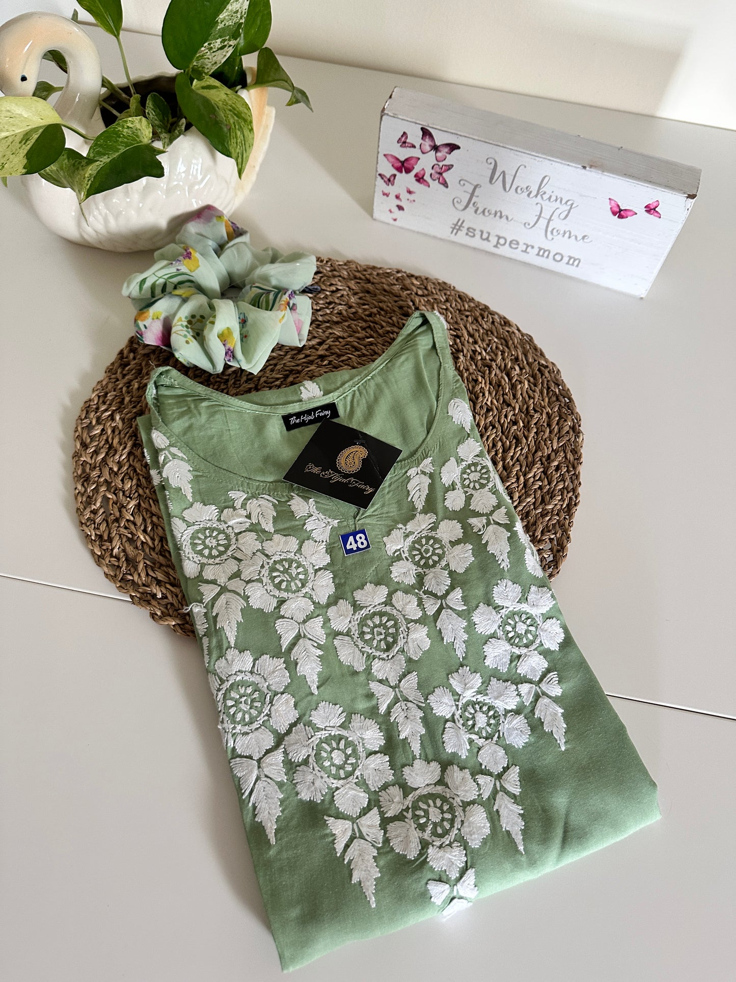 Pista Green - Modal Straight Kurta
