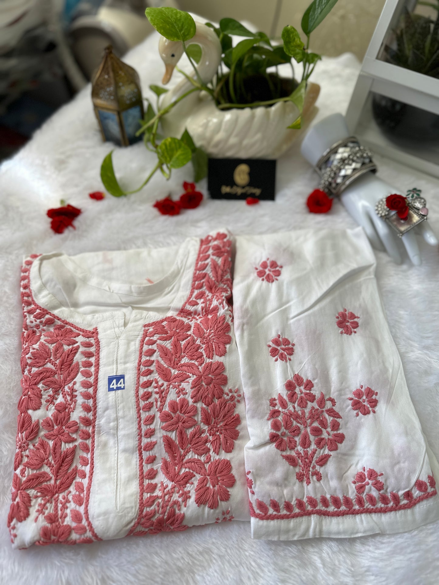 Pink Chikankari Modal 2-Piece Set – The Hijab Fairy (7 of 9)