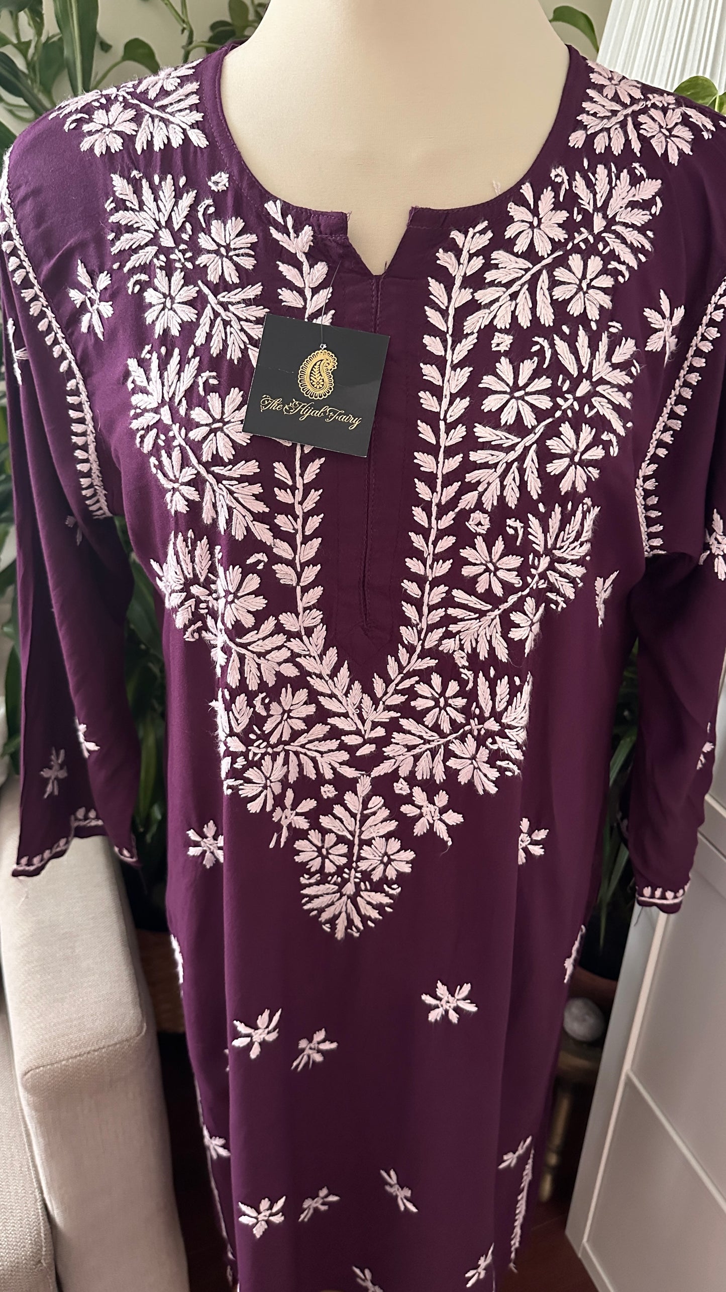 Dark Wine - Modal Straight Kurta