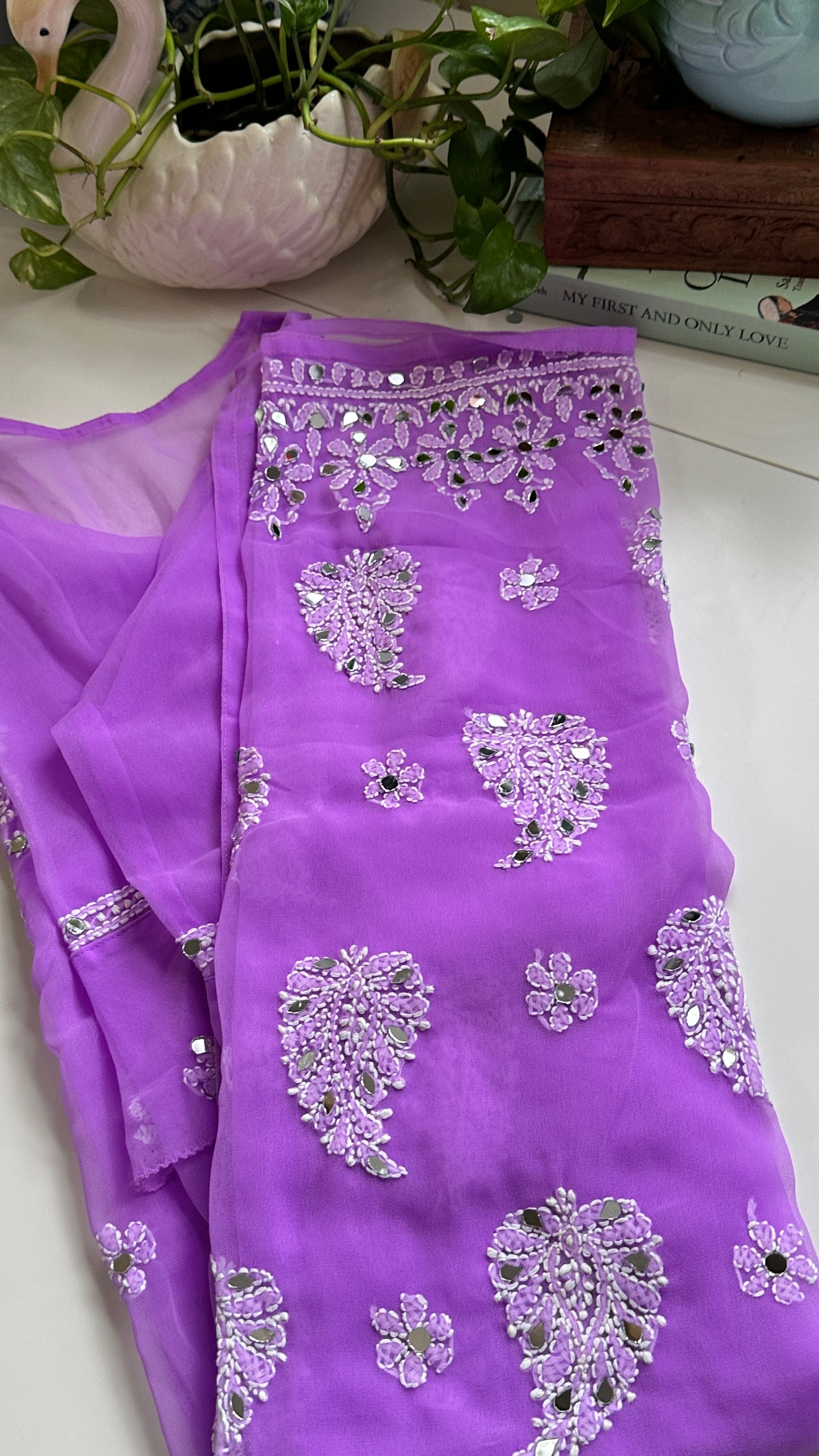 Lilac - Georgette Mirror Kurta