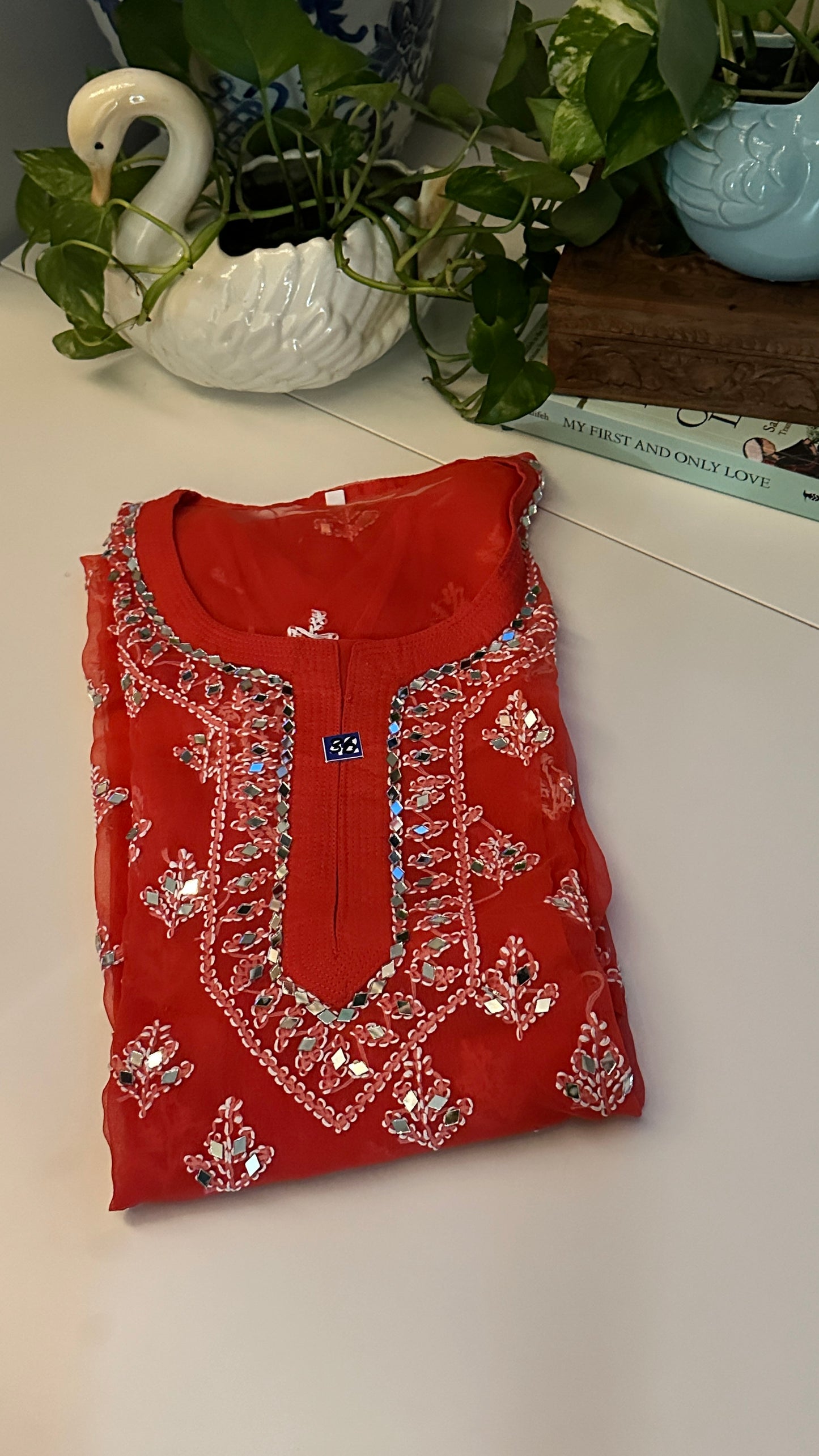 Coral - Georgette Mirror Kurta