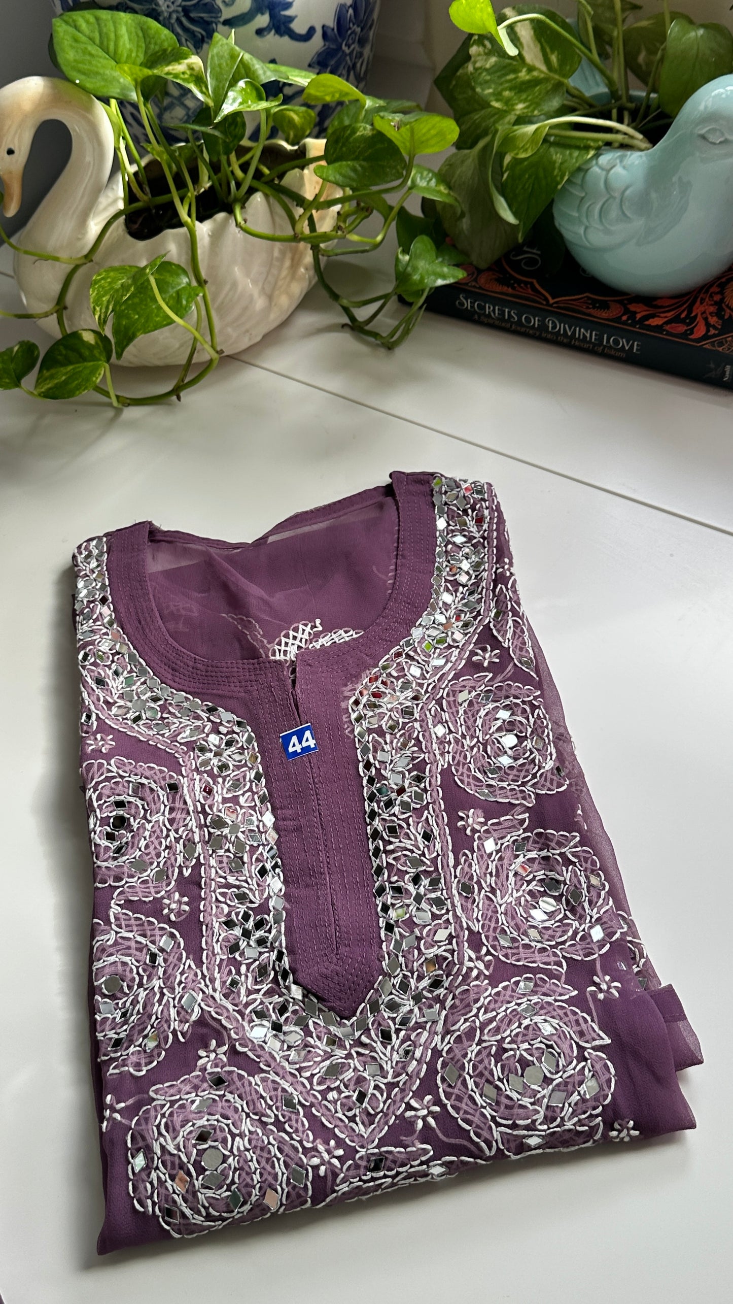 Dusty Lilac - Georgette Mirror Kurta