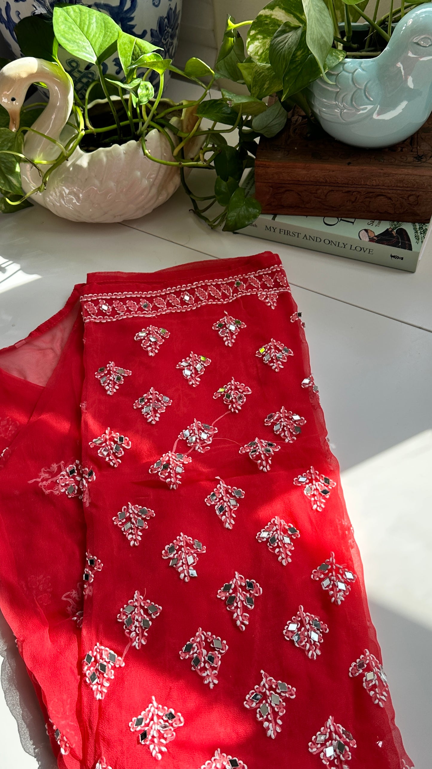 Coral - Georgette Mirror Kurta
