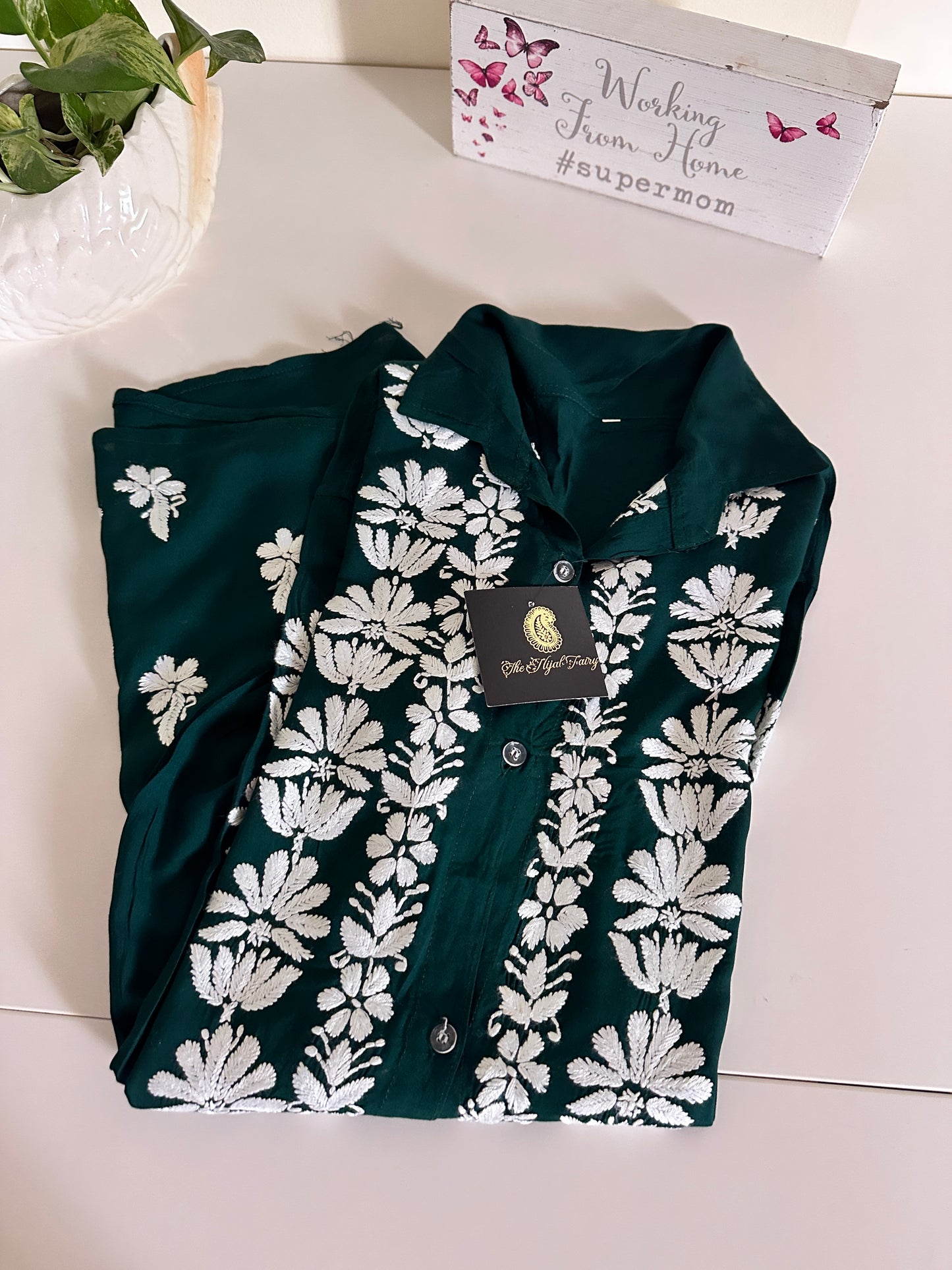Dark Green - Modal Madhuri Short Shirt