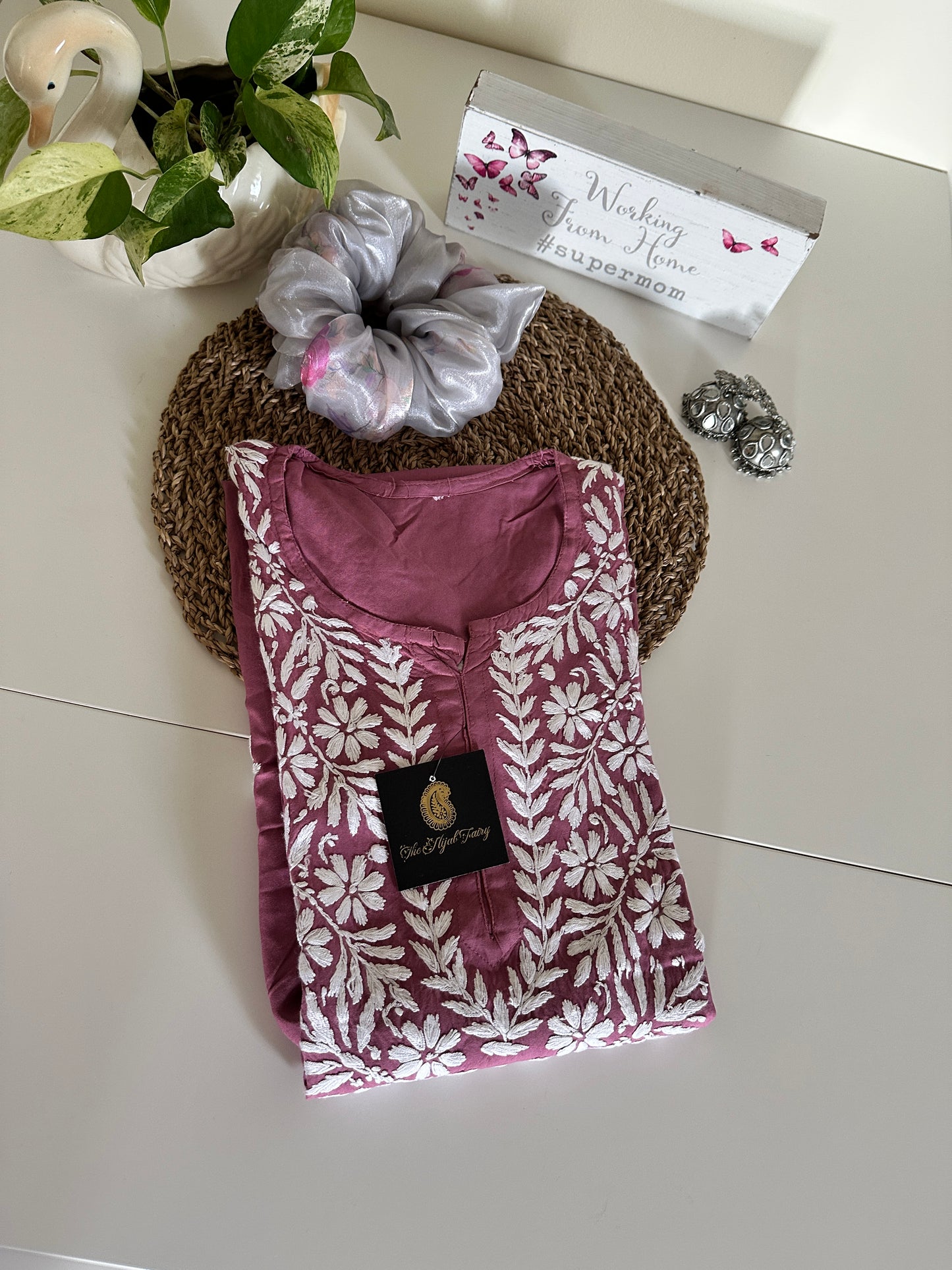 Mauve - Modal Straight Kurta