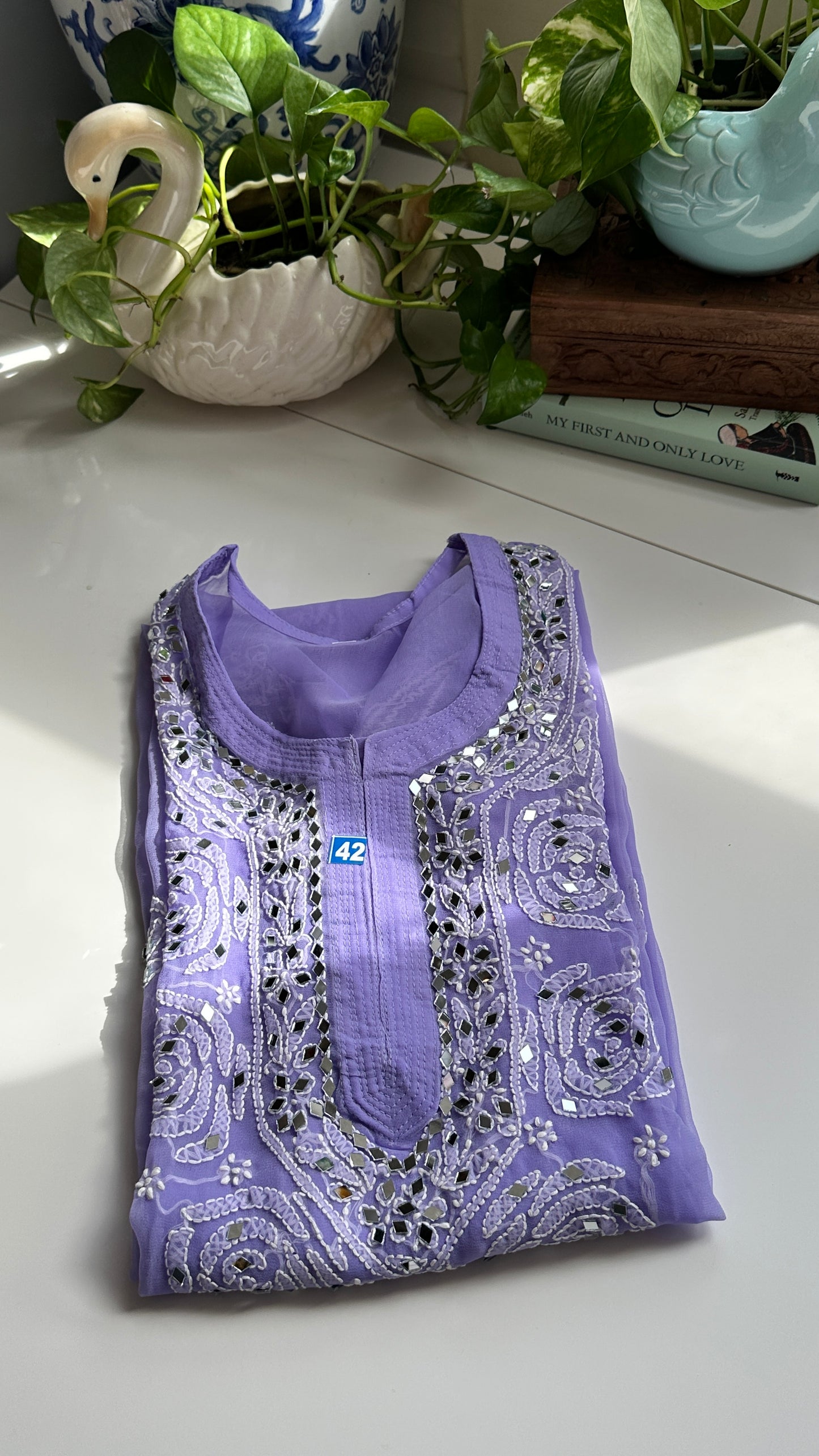 Lavender - Georgette Mirror Kurta