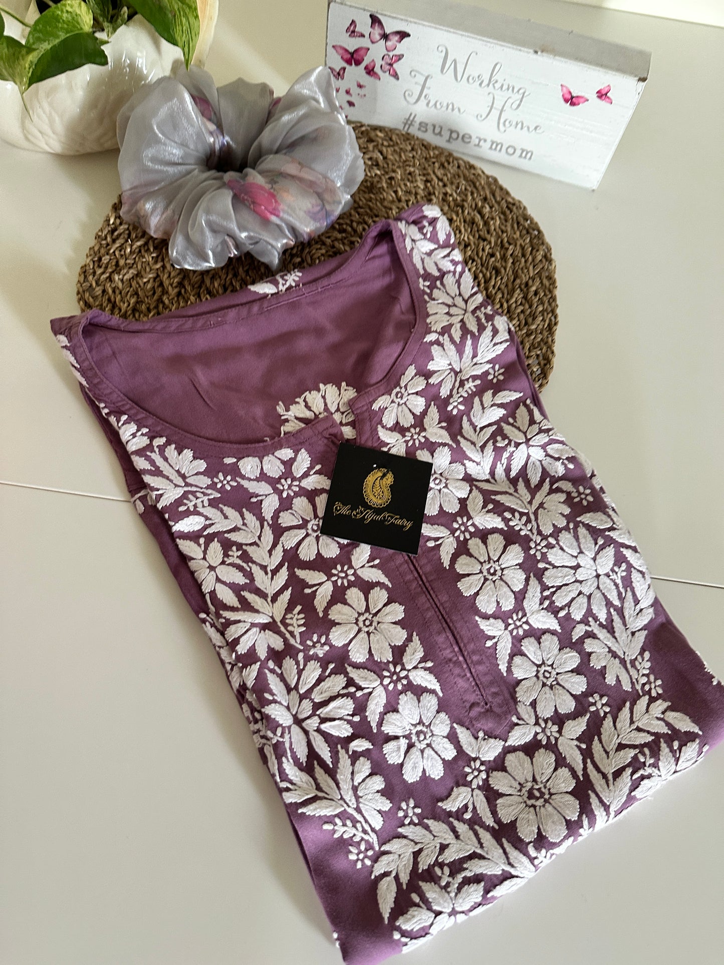 Dusty Lilac - Modal Straight Kurta