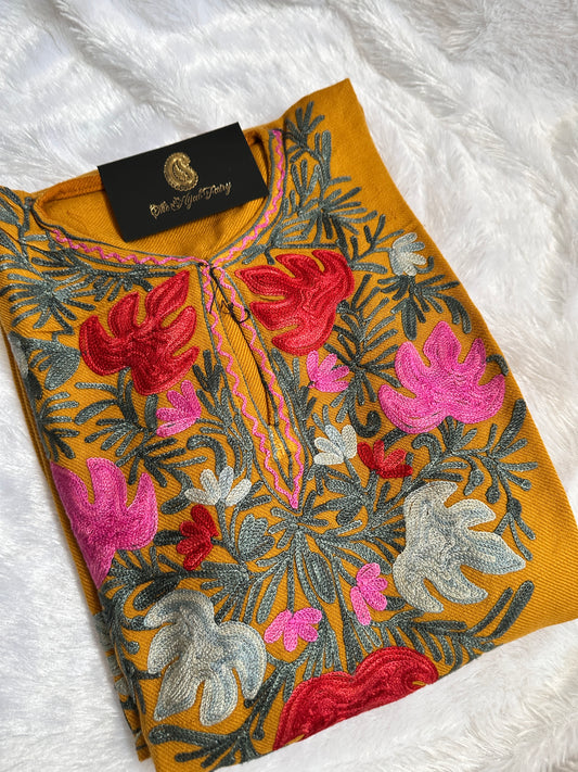 Pashmina Pheran - Mustard 3