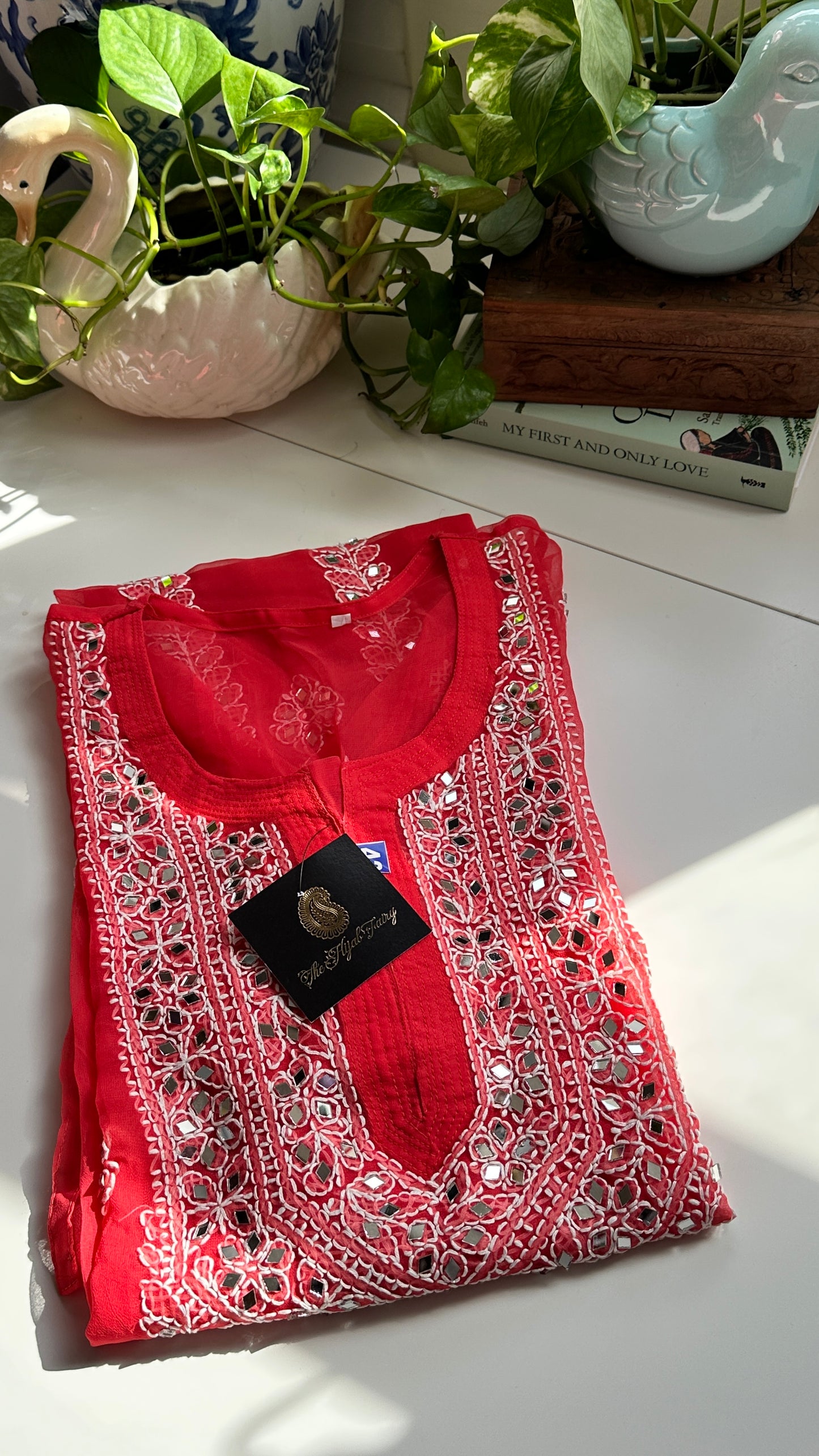 Coral - Georgette Mirror Kurta