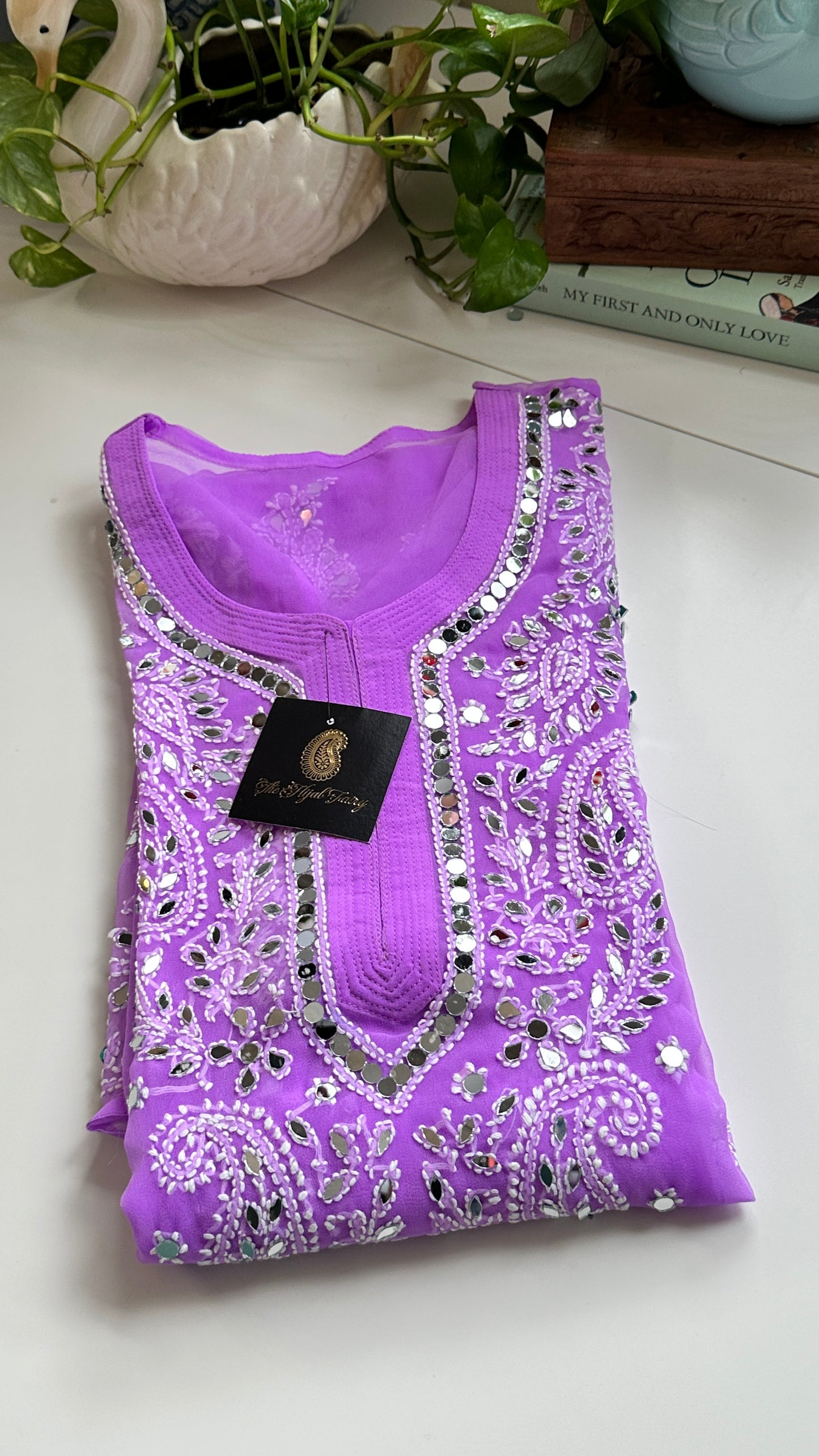 Lilac - Georgette Mirror Kurta