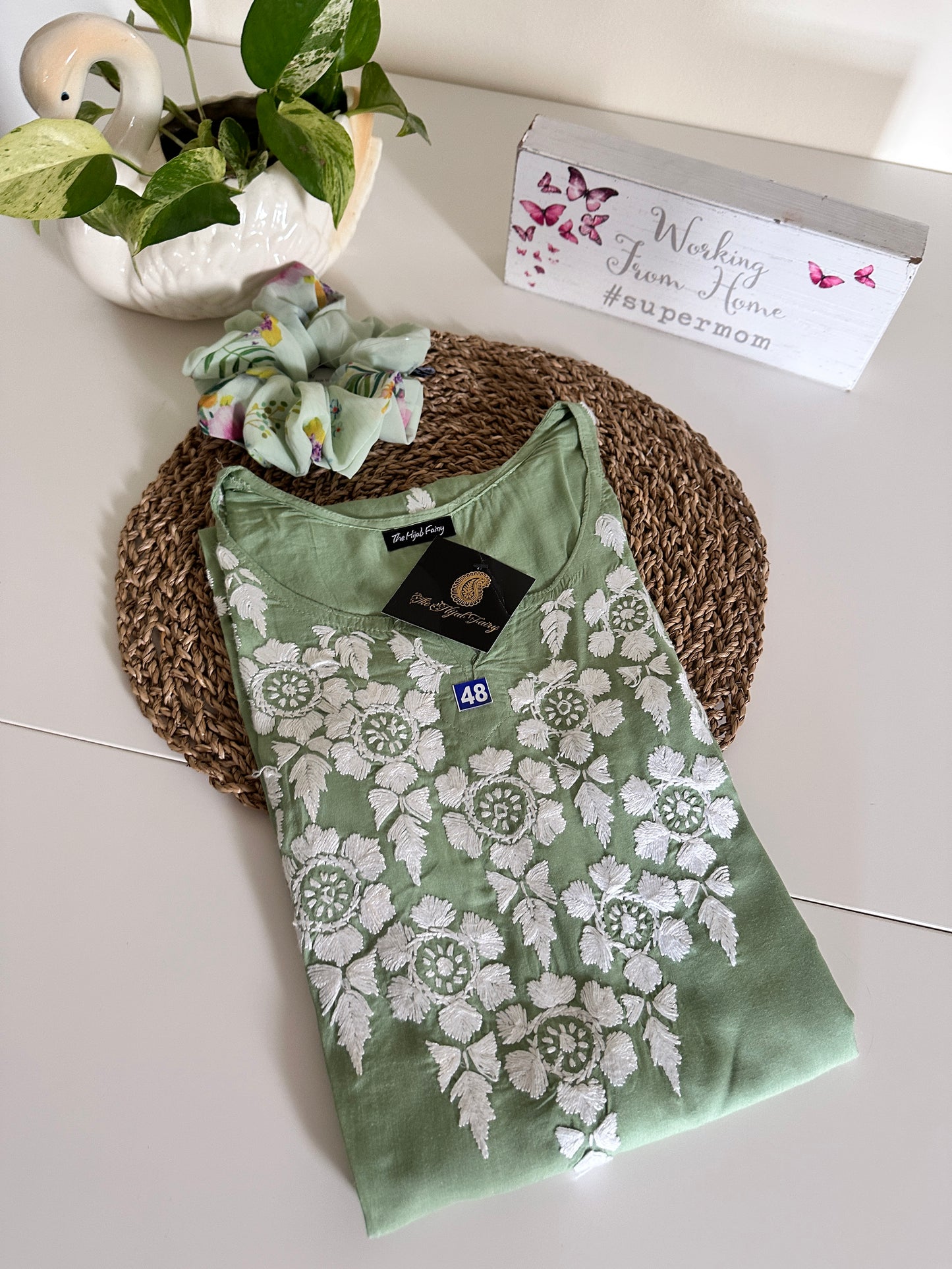 Pista Green - Modal Straight Kurta