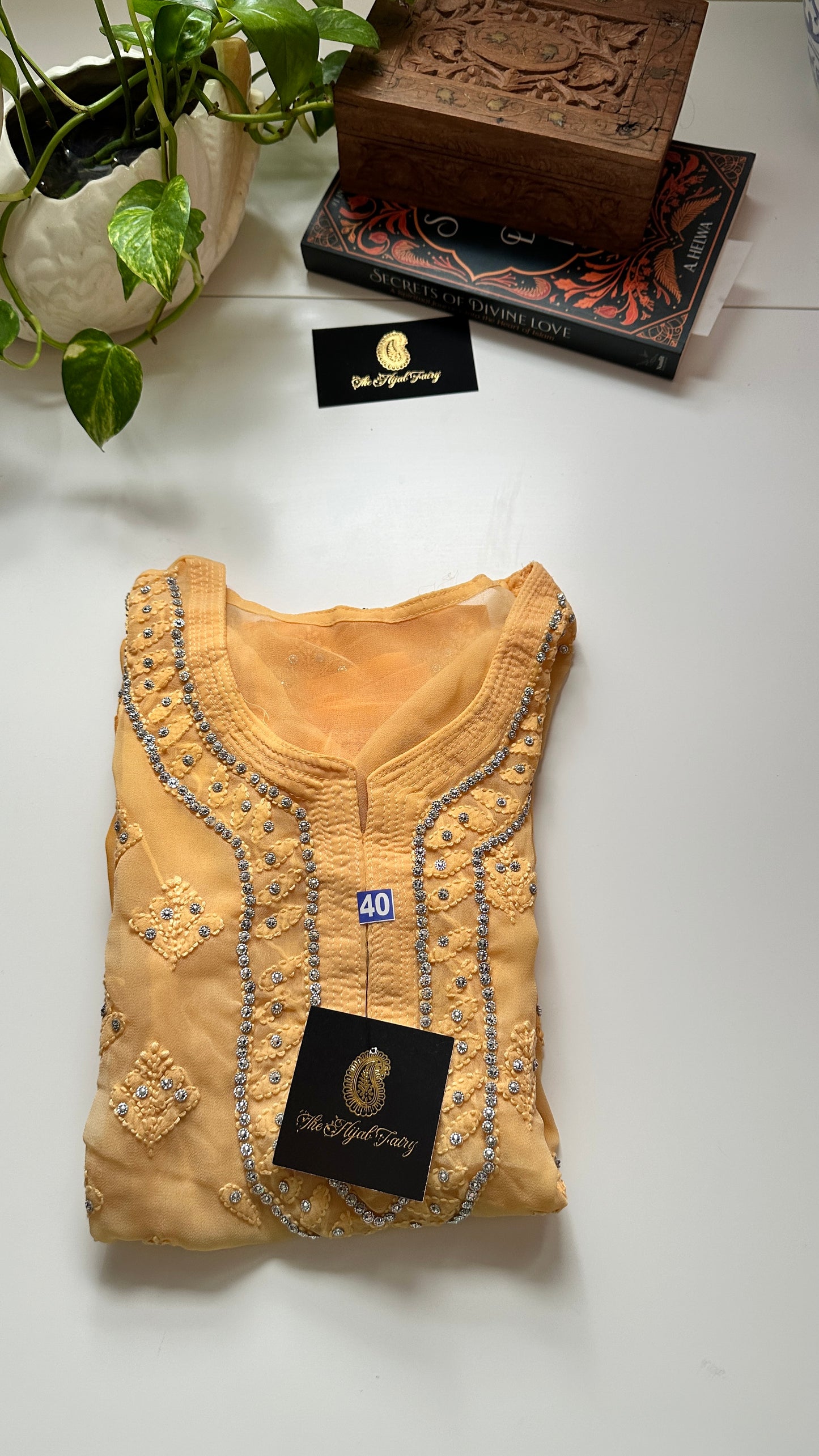 Georgette Stone Kurta- Mango