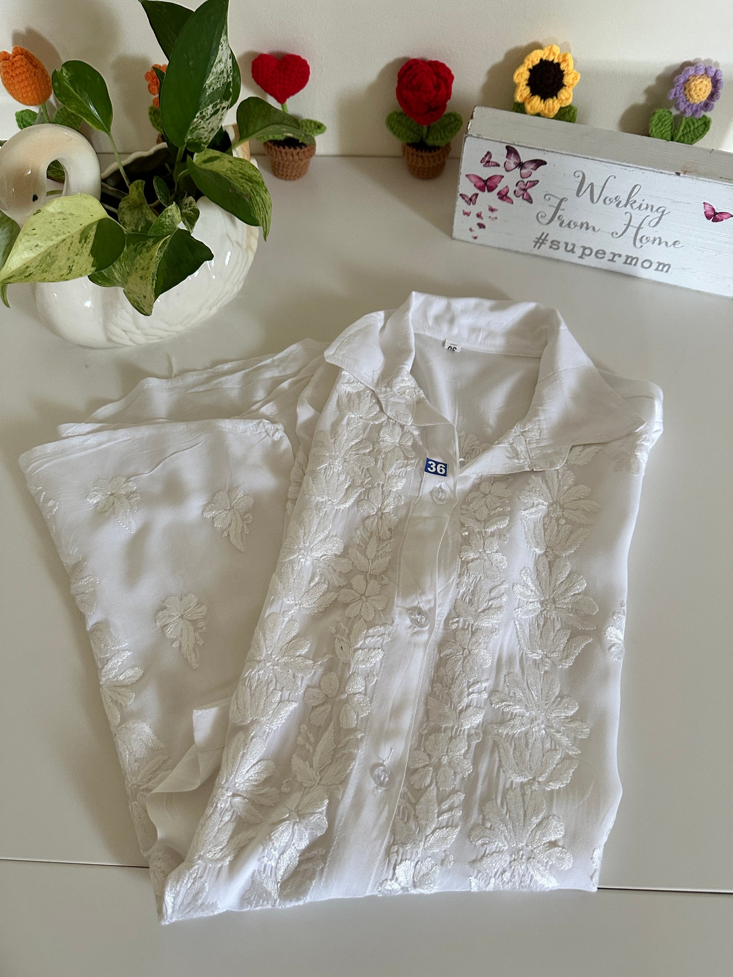 White - Modal Madhuri Short Shirt