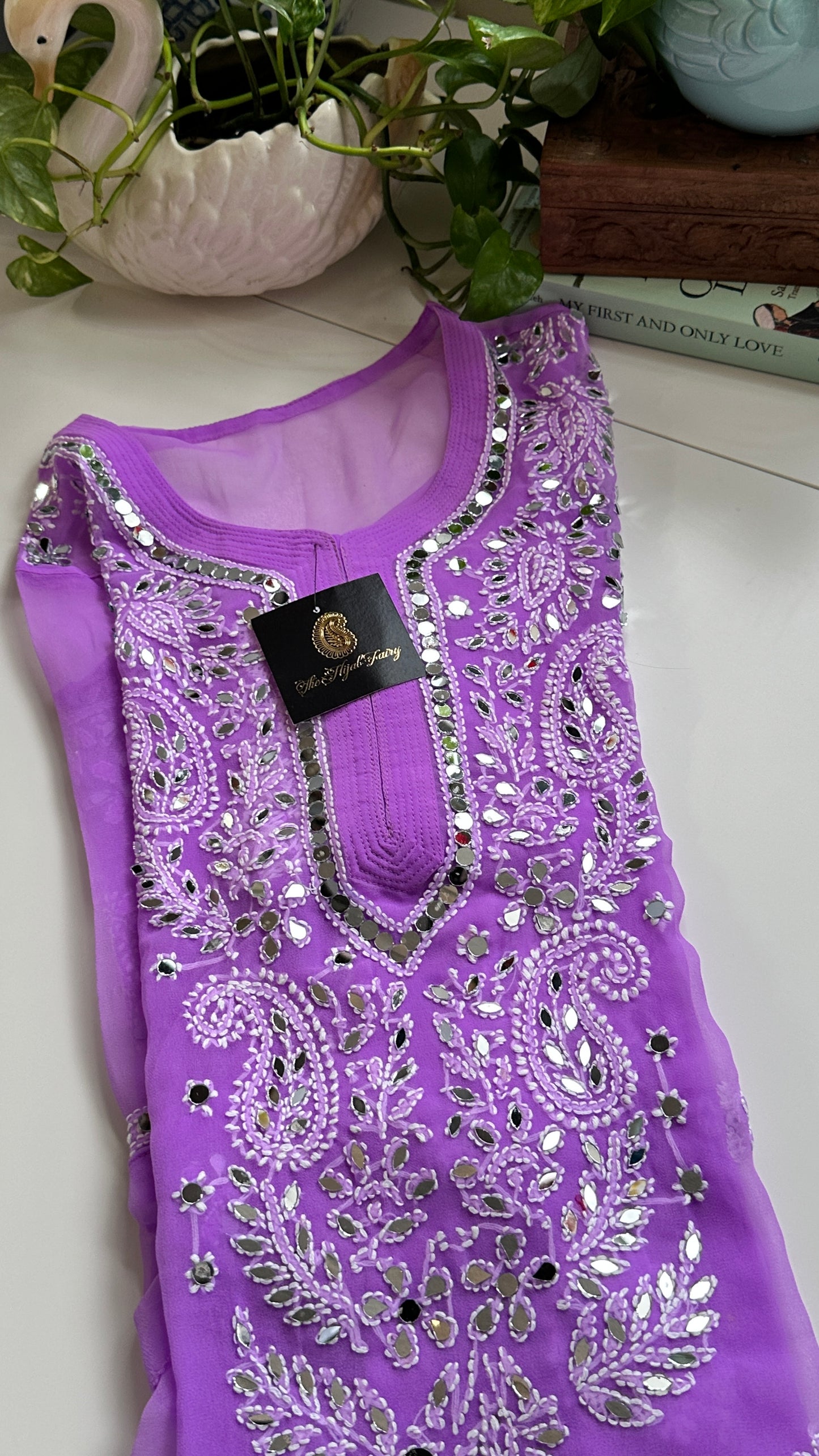 Lilac - Georgette Mirror Kurta