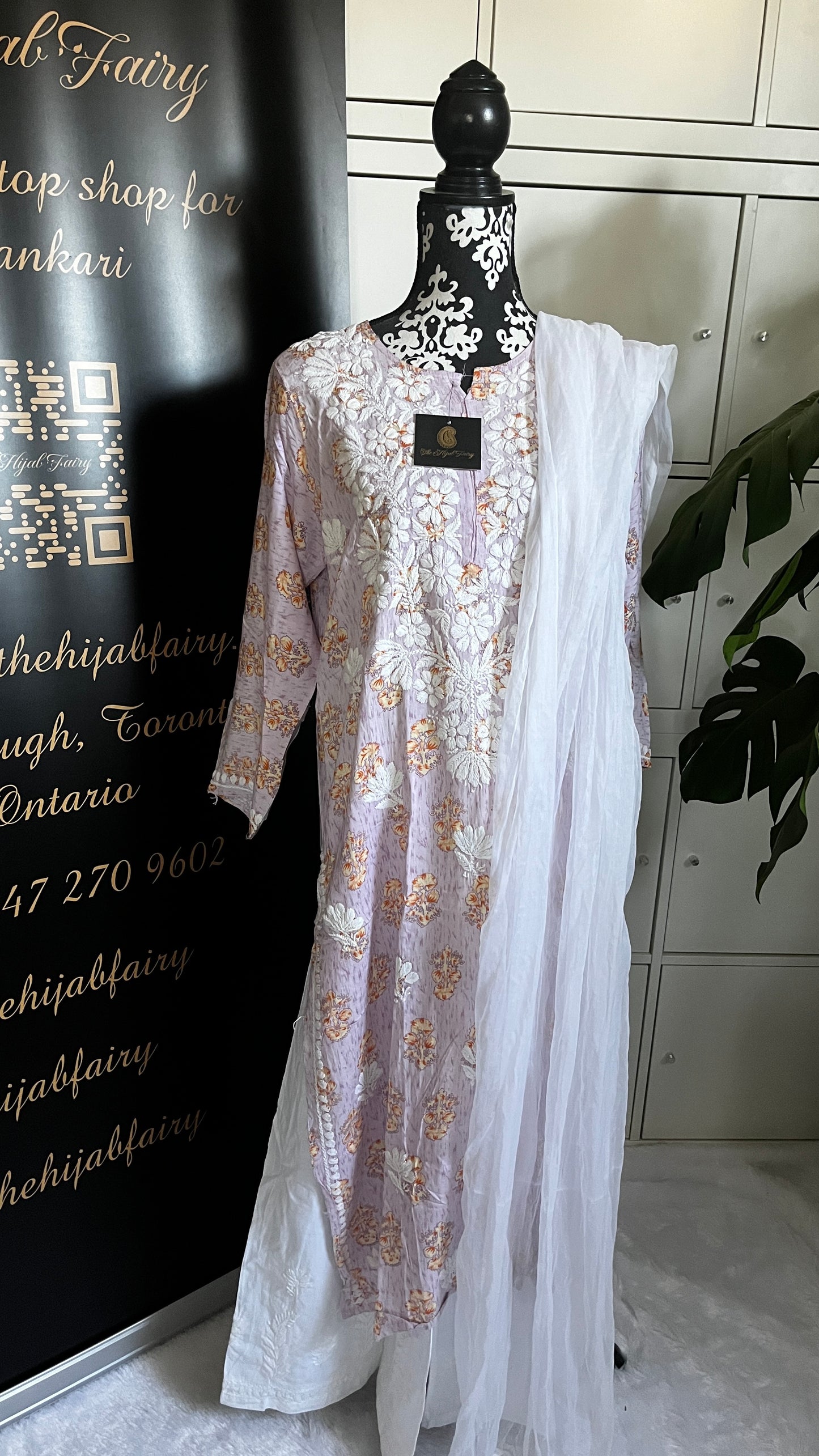 Rayon Printed Lavender Kurti (design C)